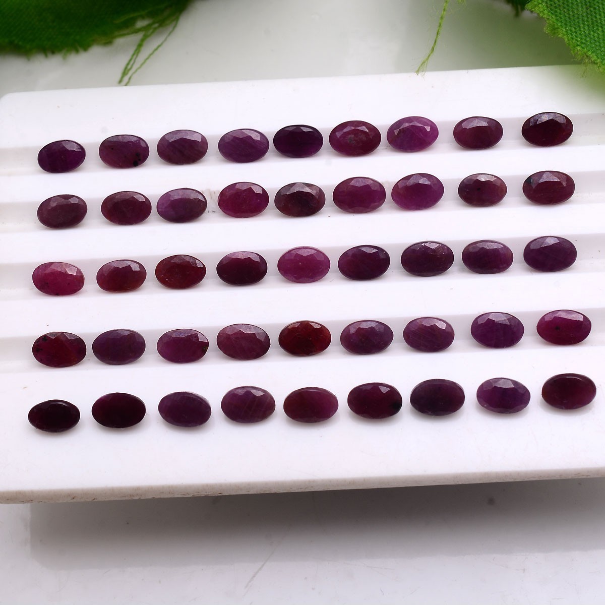 22 Pcs Natural African Ruby Untreated 6mmx4mm Oval Cut Stunning Loose Gemstones