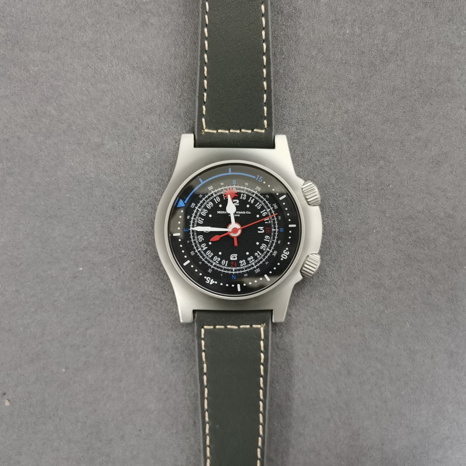 Merkur Men Automatic Watch 38MM Mechanical Wristwatch Waterproof Sapphire ST16