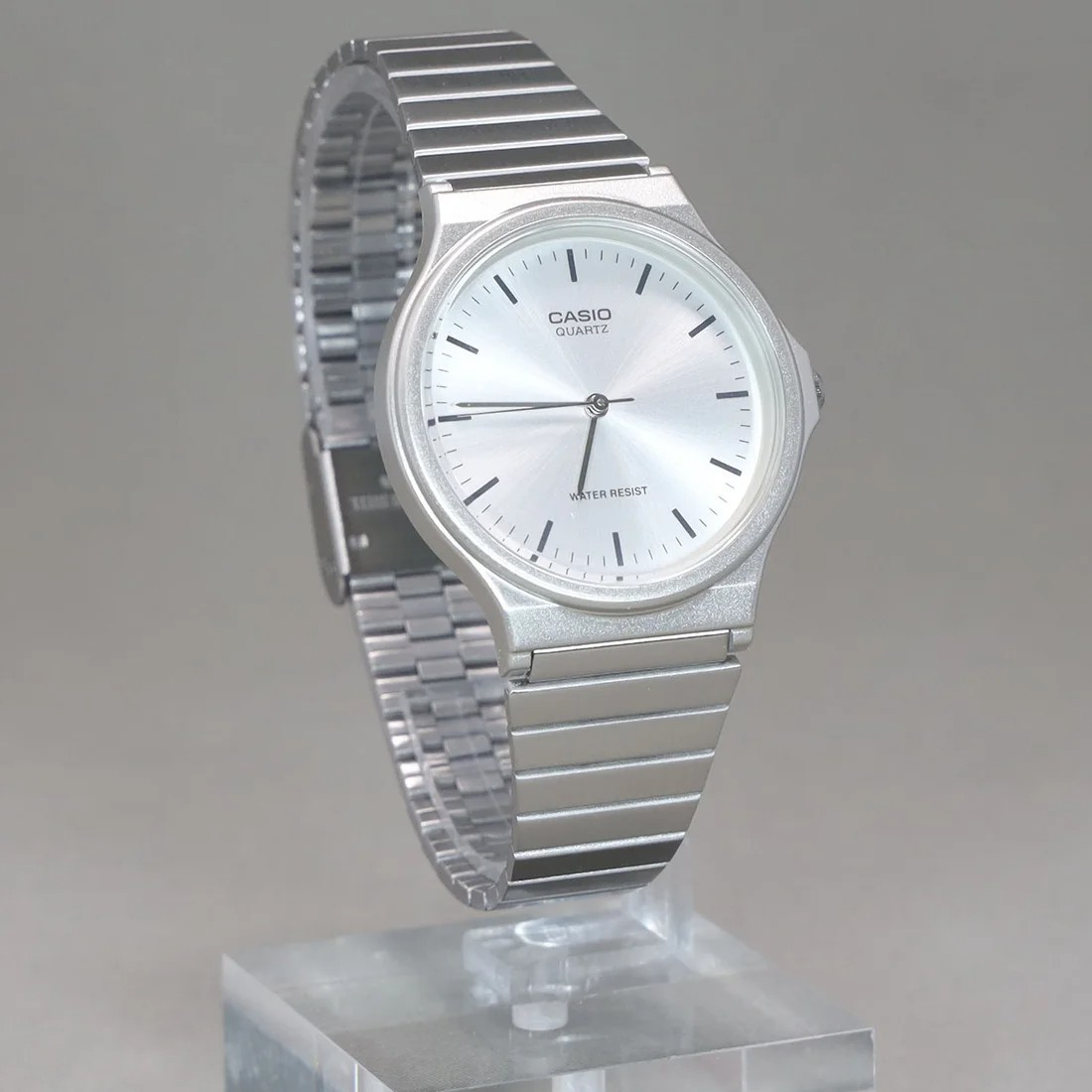 Casio MQ-24D-7E Analog Watch White Dial Stainless Steel Quartz Water Resistant