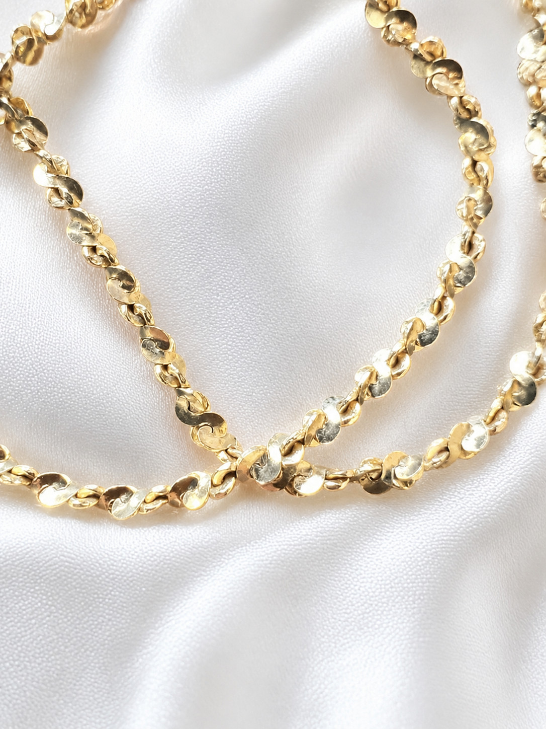 14K Yellow Gold 2mm Diamond Cut Sparkle Mirror Chain Necklace 24” 6.88g 2mm