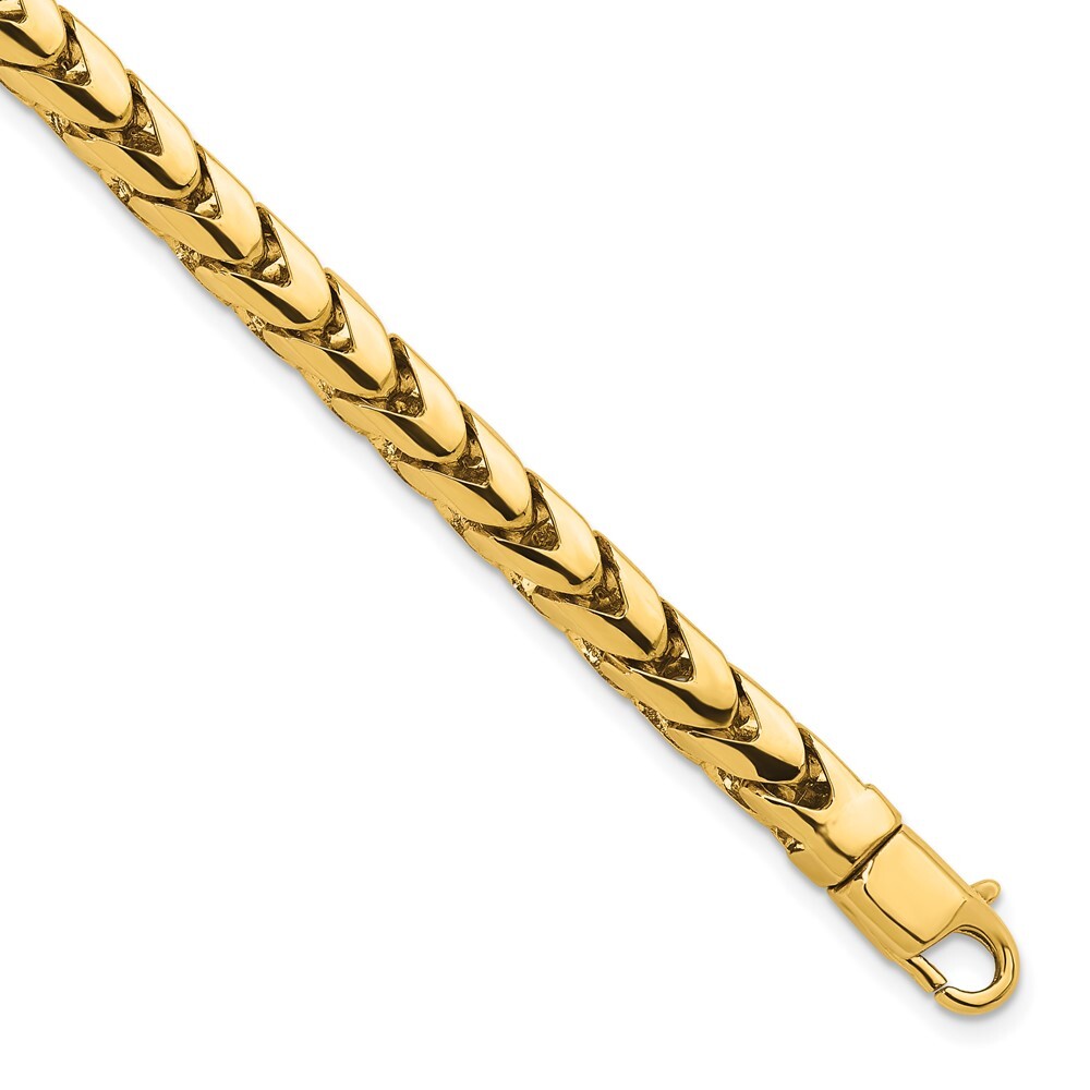 14k Yellow Gold Solid 6.0mm Franco Chain Bracelet 8.5″ for Women Men 44.43g