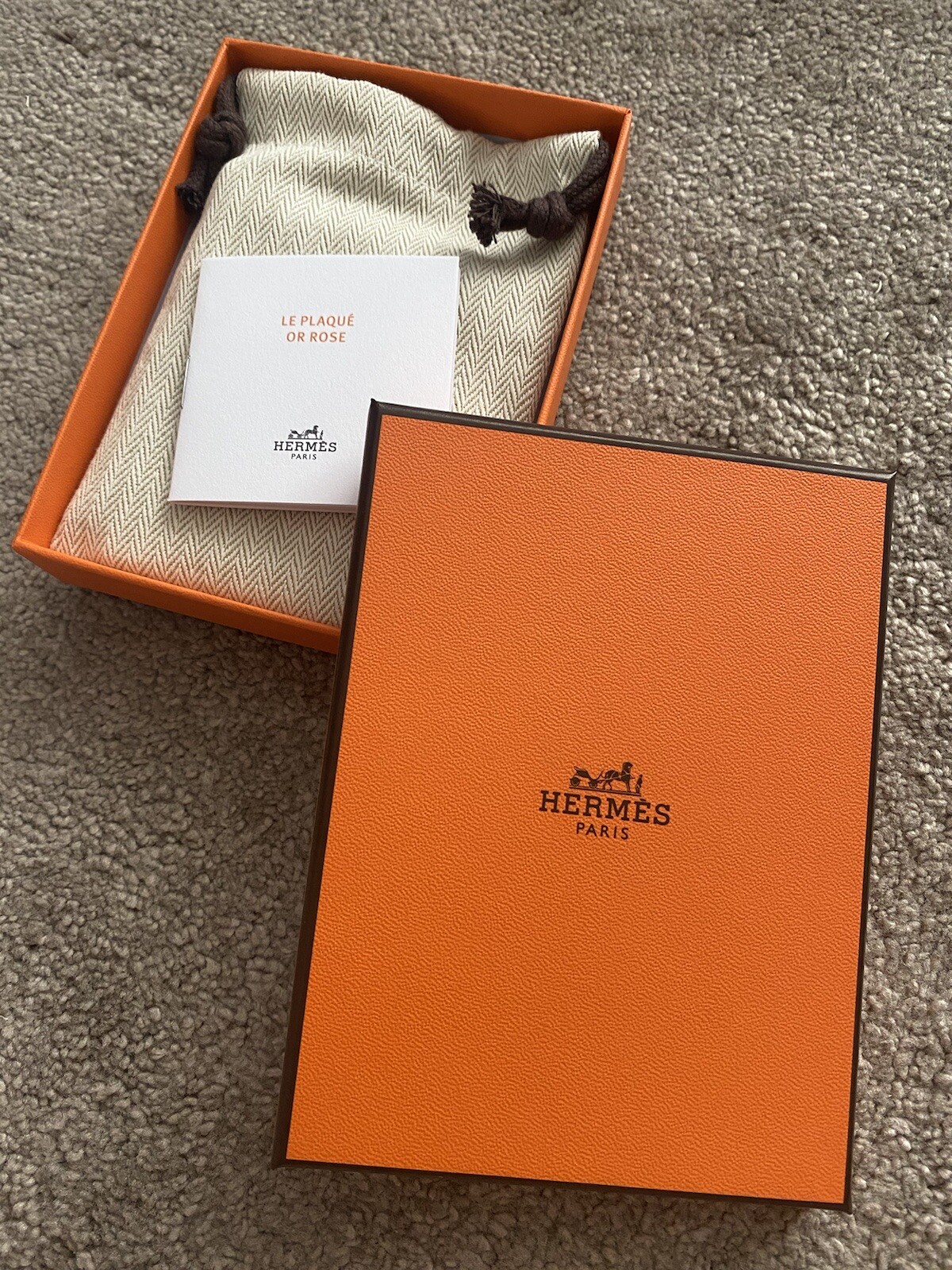 Genuine Hermes Mini Pop H Necklace – Black Noir Rose Gold Chain