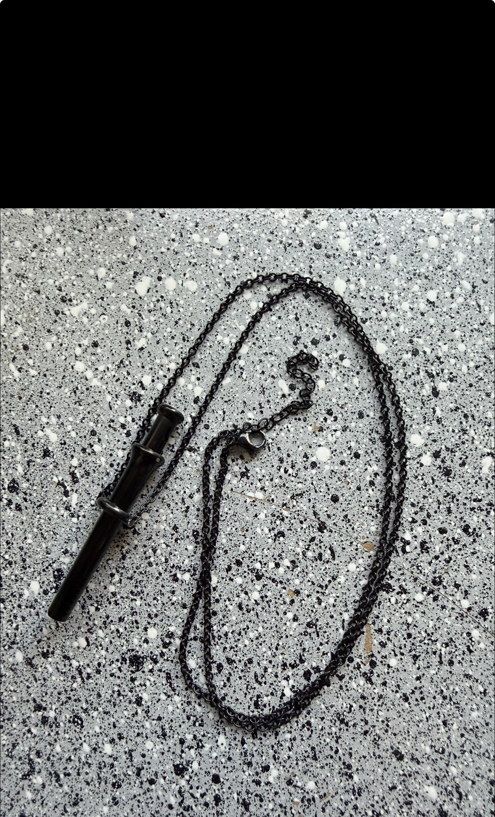 Sm Incognito Bump Straw Pendant Necklace Snuff Tool Jewelry SNOGO Clone black