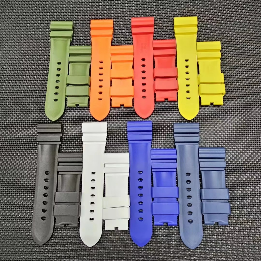 22 24mm 26mm FKM Rubber Watch Band Strap Fits Panerai Luminor Submersible Marina