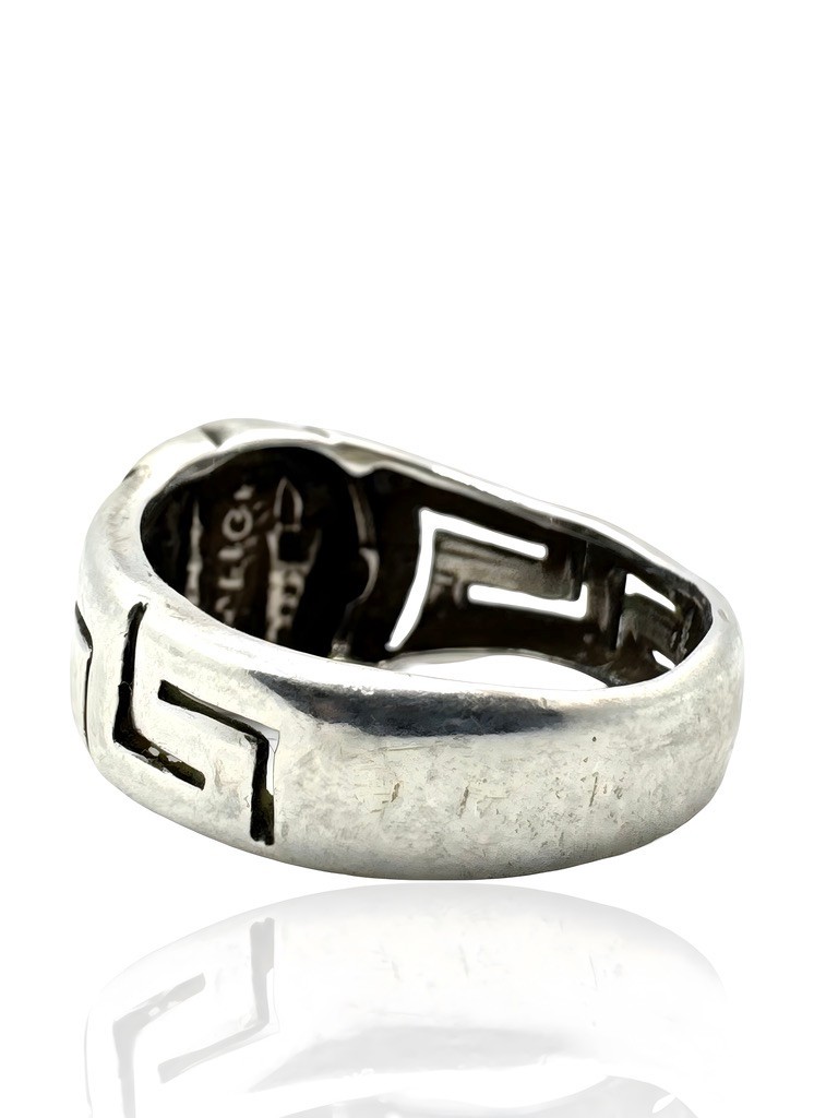 ::925 SILVER RING °SIZE 54 SIGNET RING °TESTED° HALLMARK SYMBOL VINTAGE 5.14g