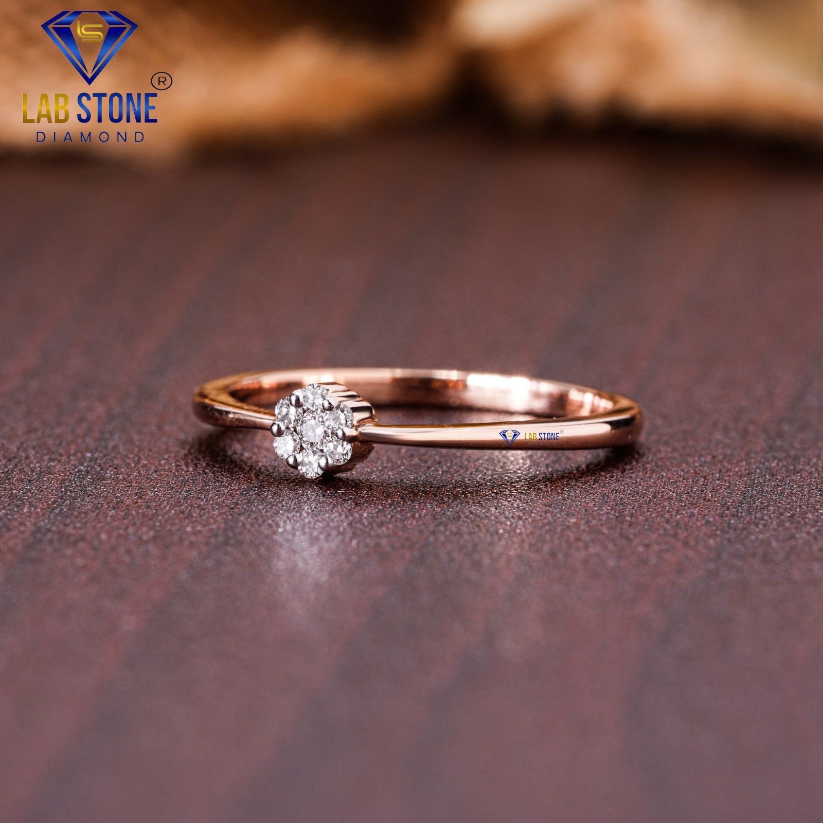 3.80 TDW Pear &Round Cut Lab-Created Diamond White Gold Ring EF Color VS Clarity