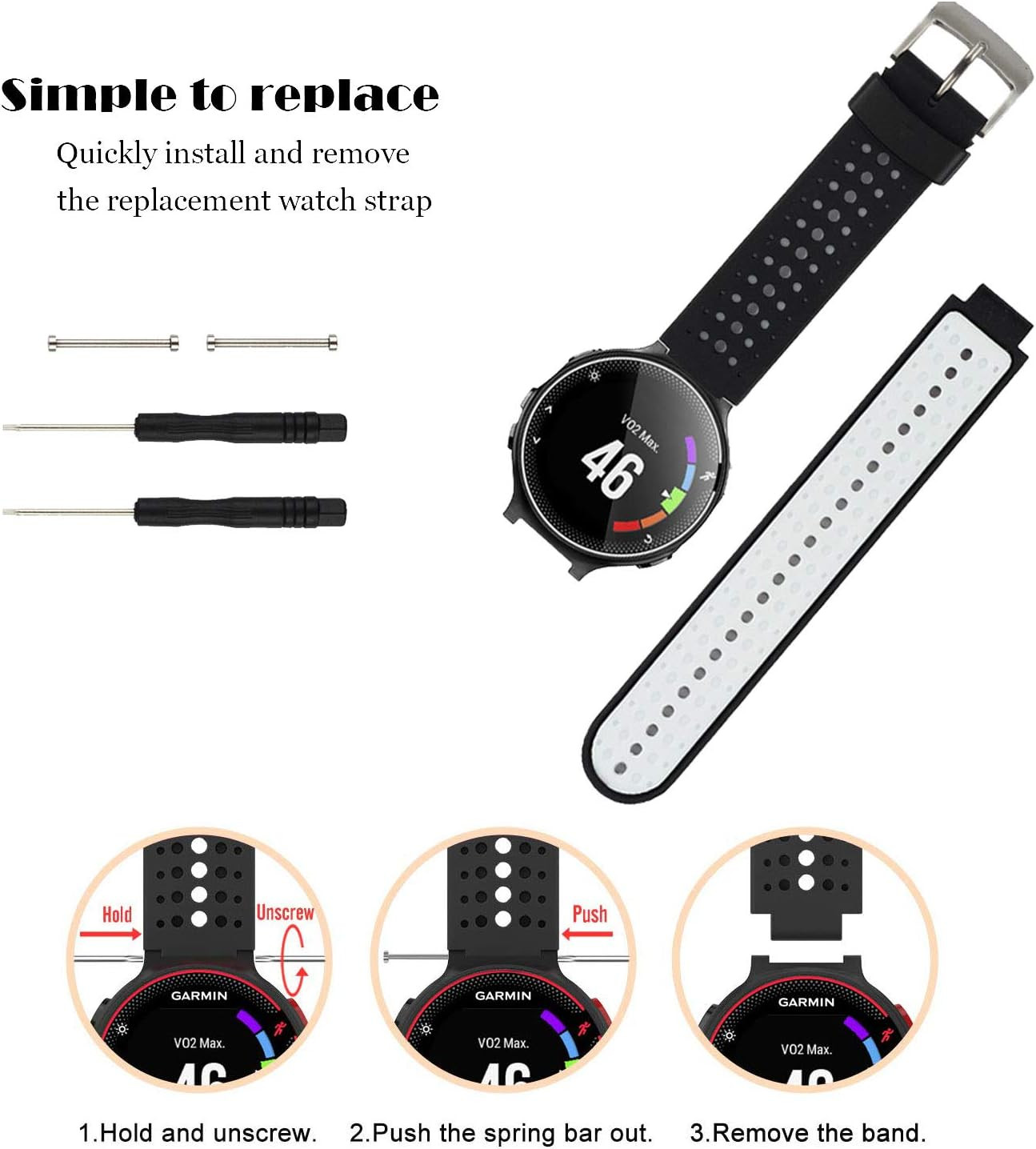 for Garmin Approach S20 S5 S6 Watch Bands Replacement Colorful Strap Wristband A