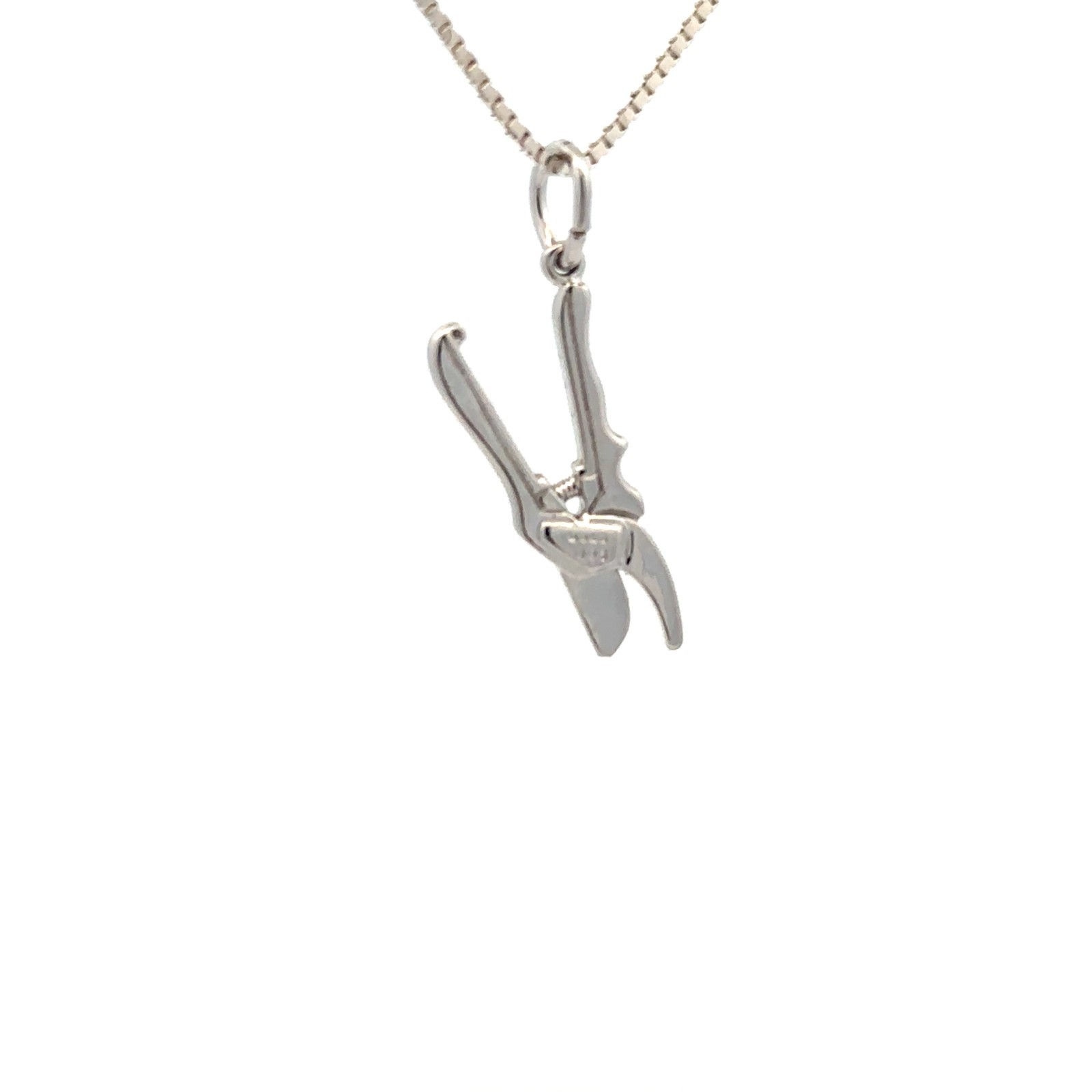 Sterling Silver Pruning Shears Charm ( 7mm x 19mm)