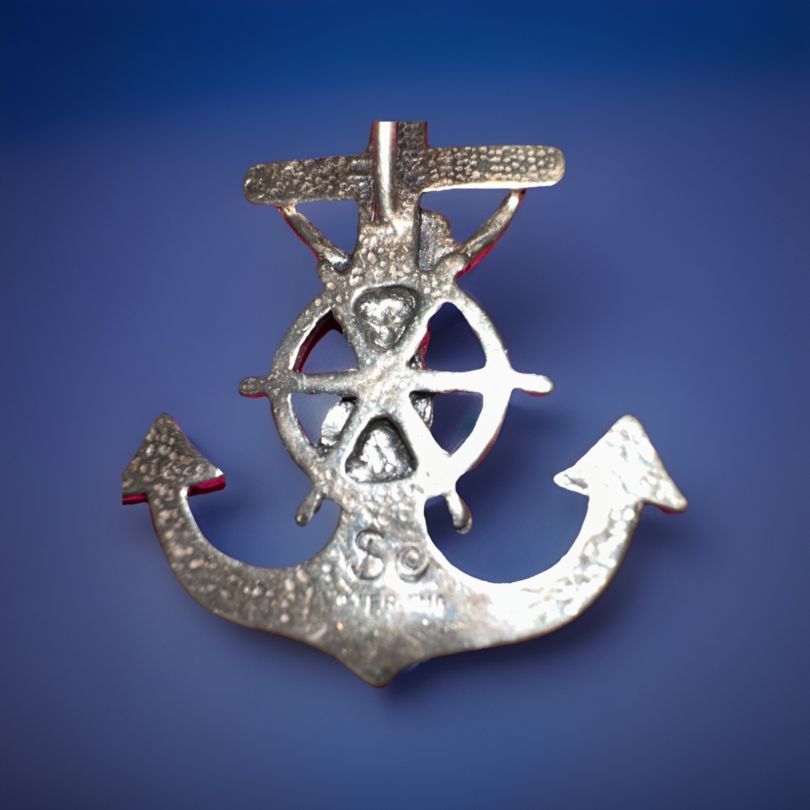 Sterling Silver 3D 34x28mm Anchor Crucifix Cross Jesus Hope Faith Charm Pendant