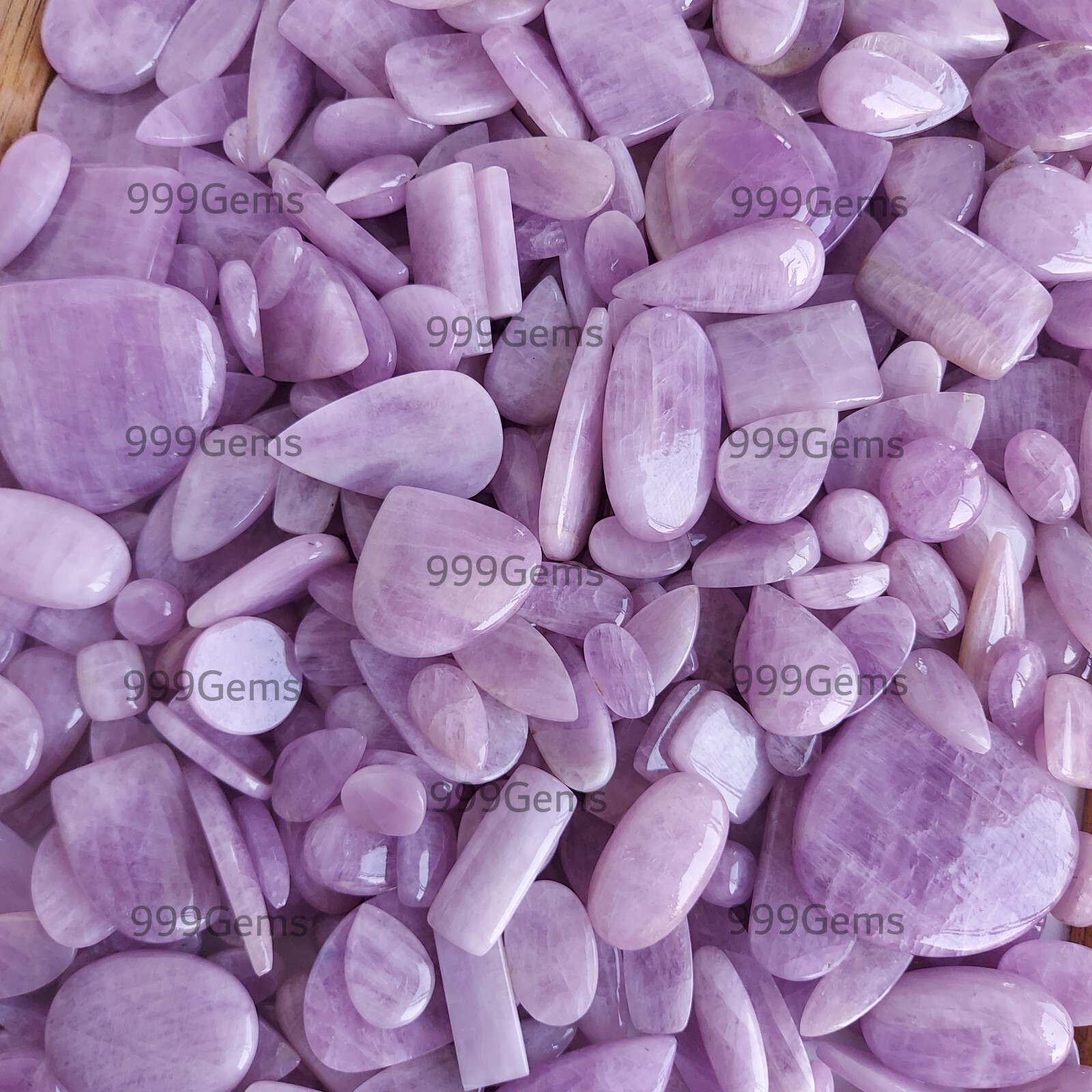 High-Quality Pink Kunzite Cabochon Mixed Form 100 Cts Wholesale Loose Gemstone