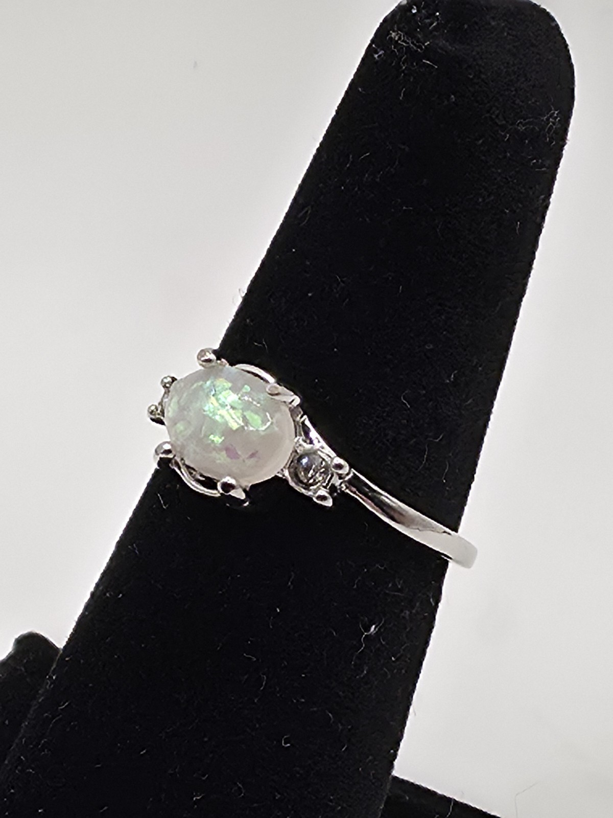 Fire Opal Ring Silver Toned Women Ring Birthday Gift Ring For Daughter