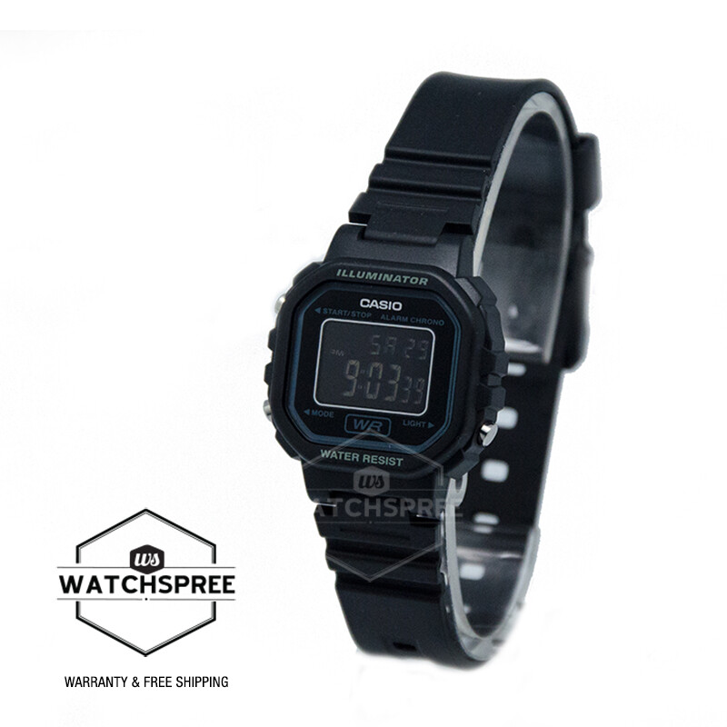 Casio Digital Black Resin Band Watch LA20WH-1B LA-20WH-1B