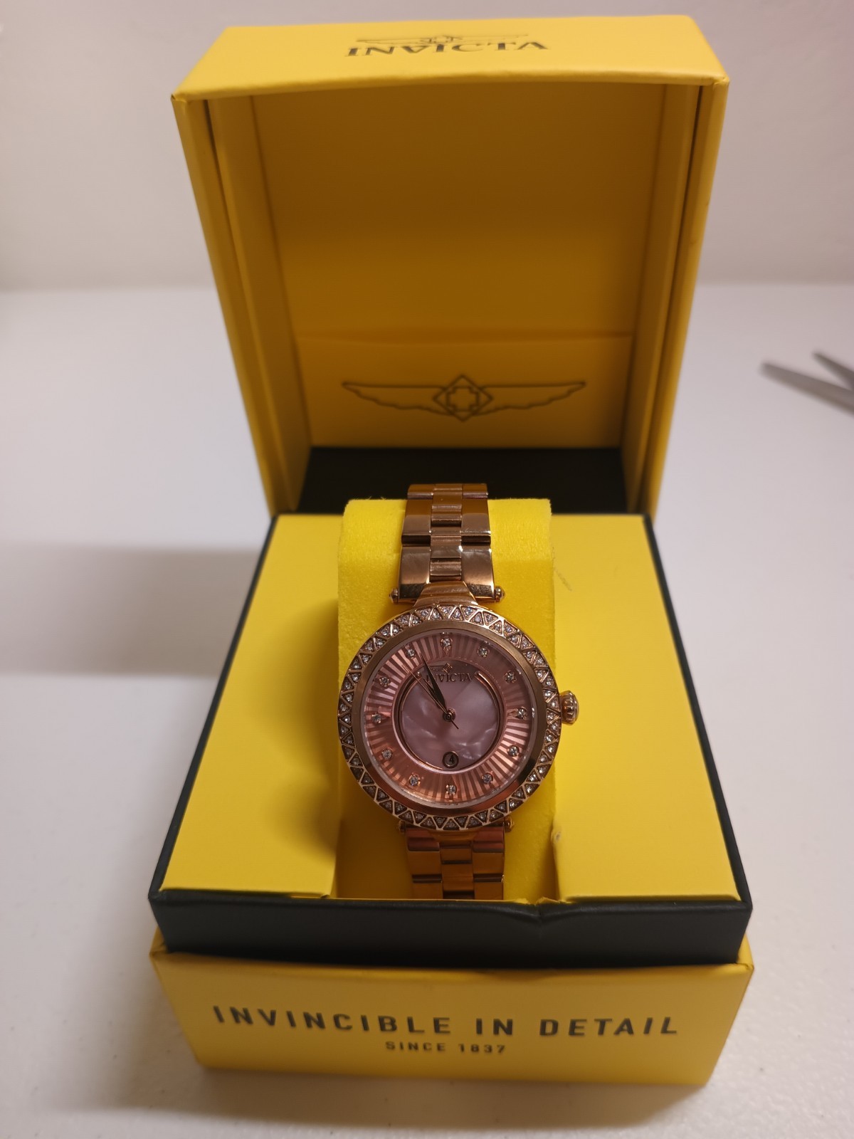 Invicta Women’s Watch Angel Collection Rose Colored Water Resistant #38099 Flame