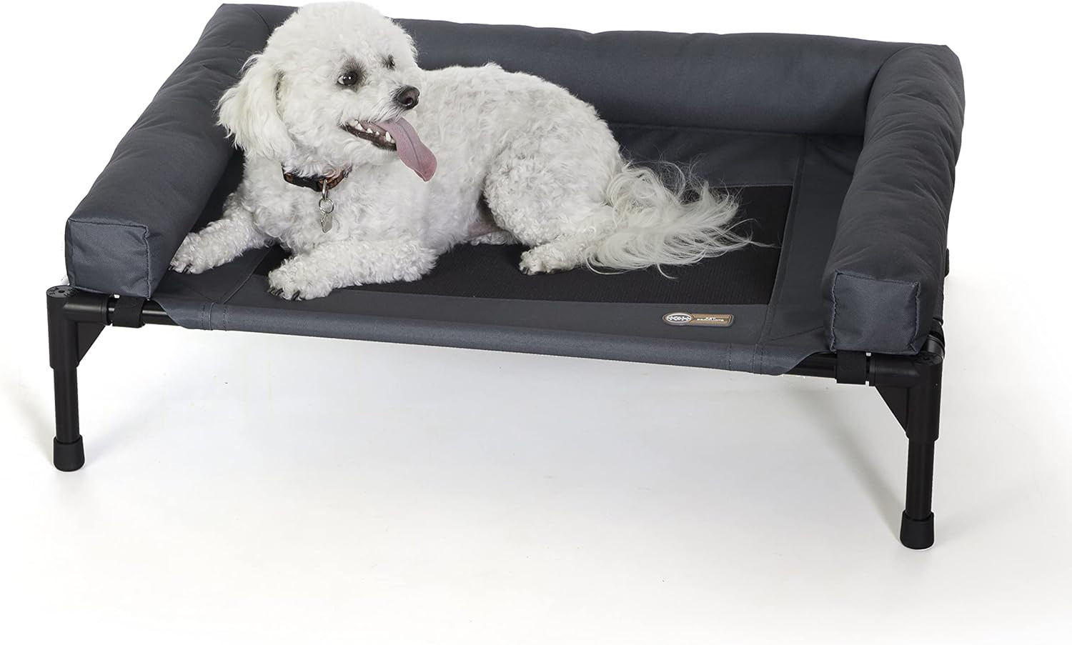 Bolster Dog Cot Cooling Indoor/Outdoor Elevated Dog Bed Hammock with Removable B