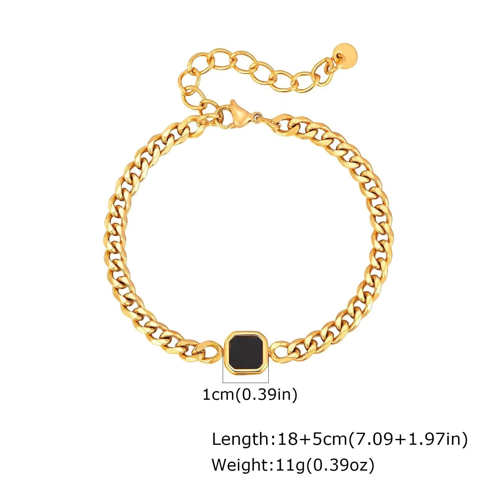 5mm Width Adjustable Chain Bracelet for Men, Stainless Steel Polished Jewellery