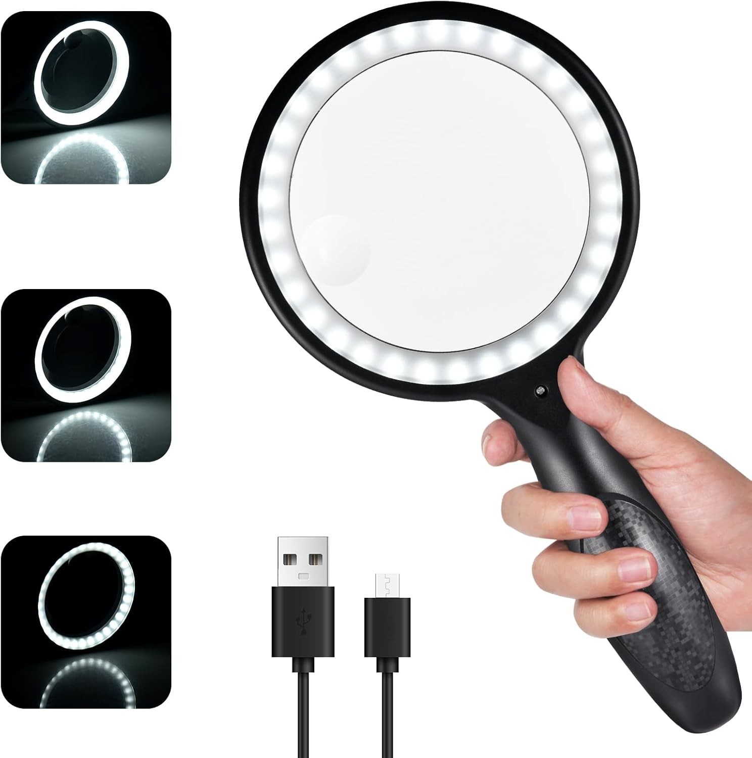 Magnifying Glass with Light, 30X 60X Magnifying Glass for Reading Lighted – 33 L