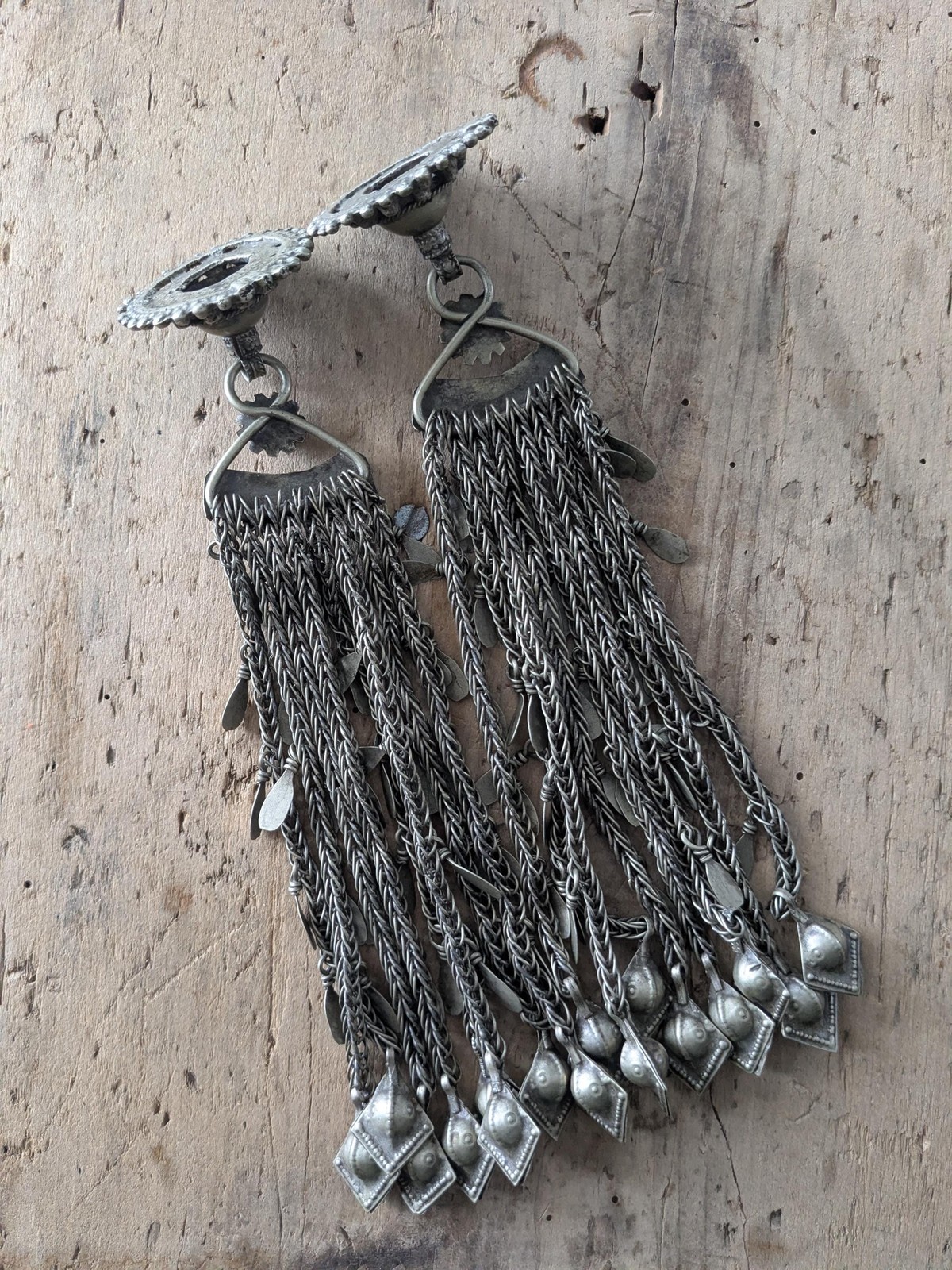 Kuchi Dress Textile Pendants Jingling Vintage Tribal Adornment 8.75″ (19987)