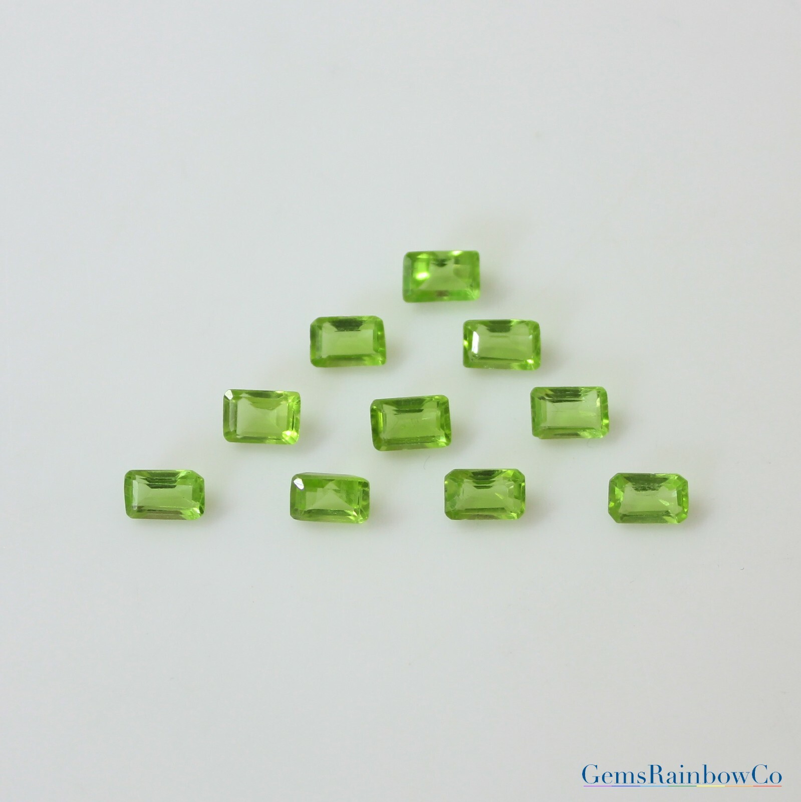 Natural Peridot Octagon 5x3mm, 6x4mm and 7x5mm Faceted Loose gemstones A Quality