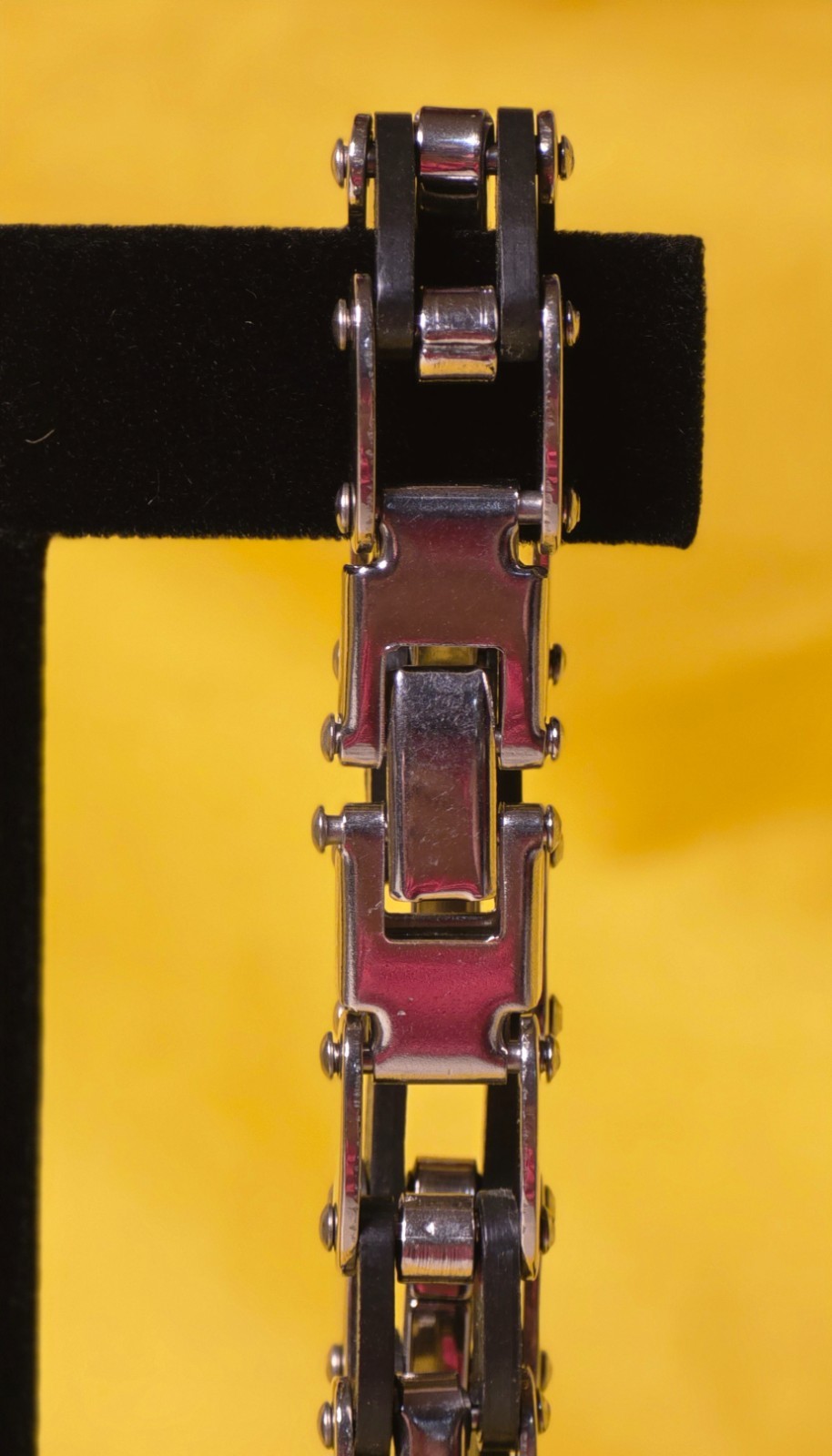 Stainless steel bike chain bracelet
