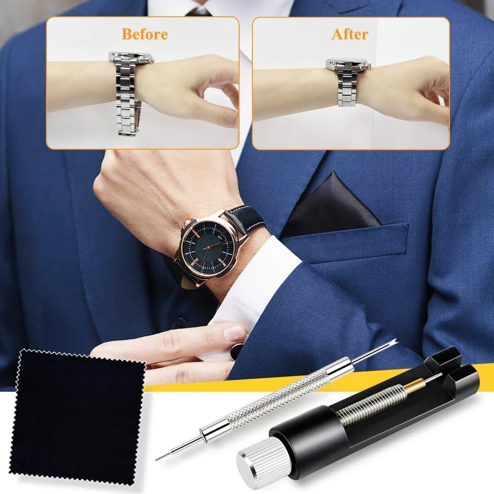 Adjustment Watch Band Strap Link Pin Remover Spring Bar Repair Resizing Tool Kit