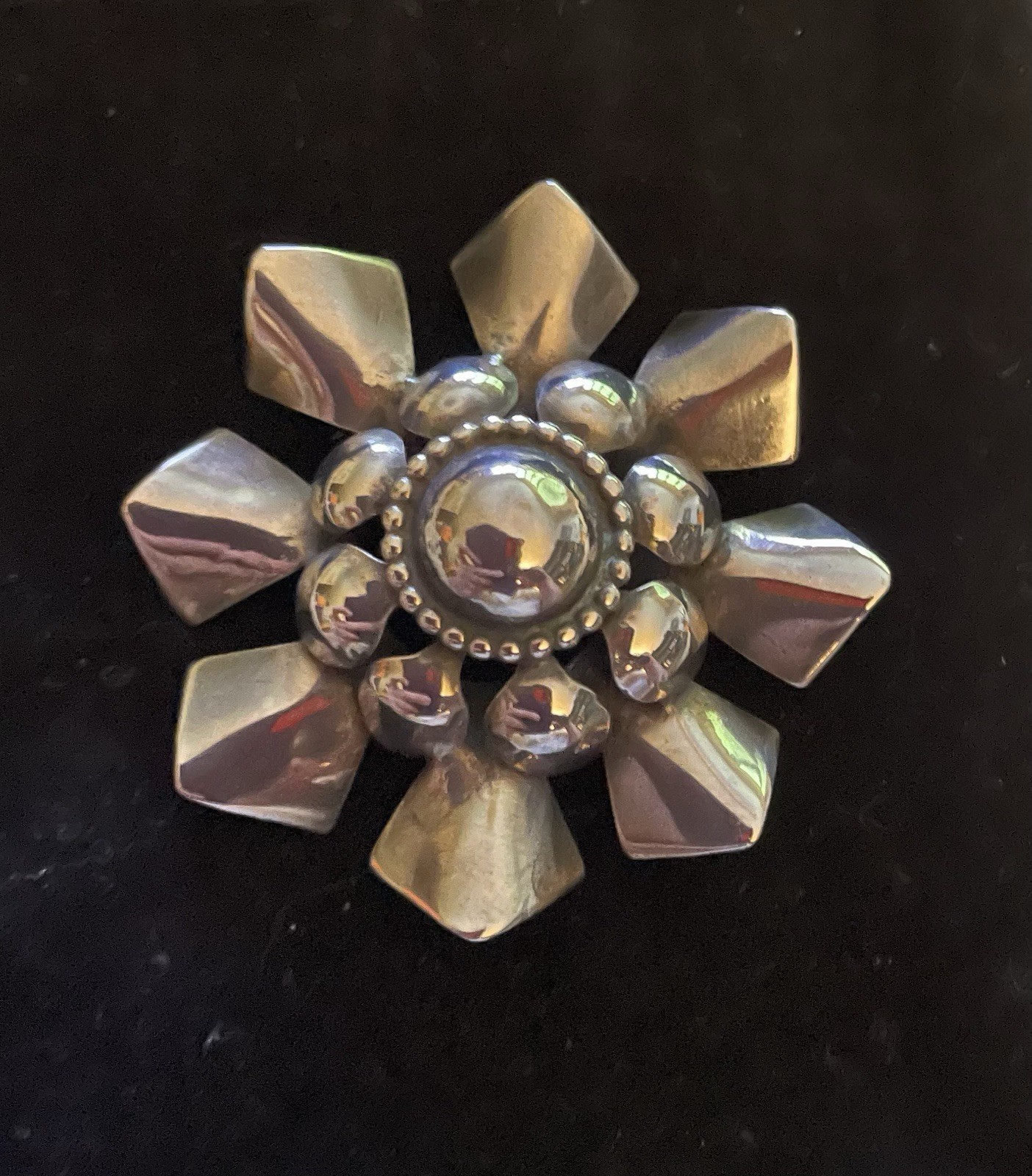 Georg Jensen Studio Sterling Silver Flower Brooch