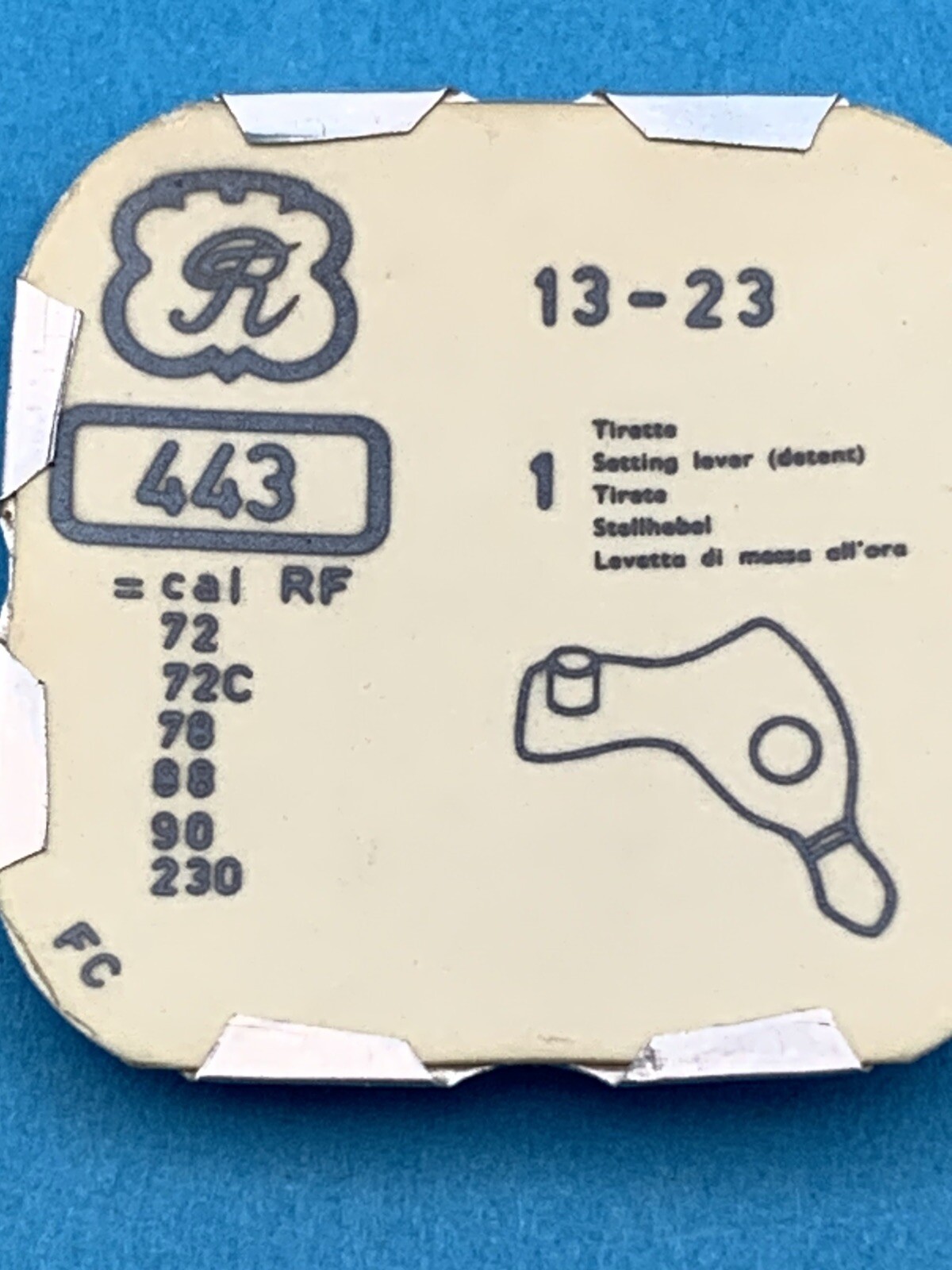 VALJOUX23 72 72C 78 88 90 230 443 SETTING LEVER watch part (F10)