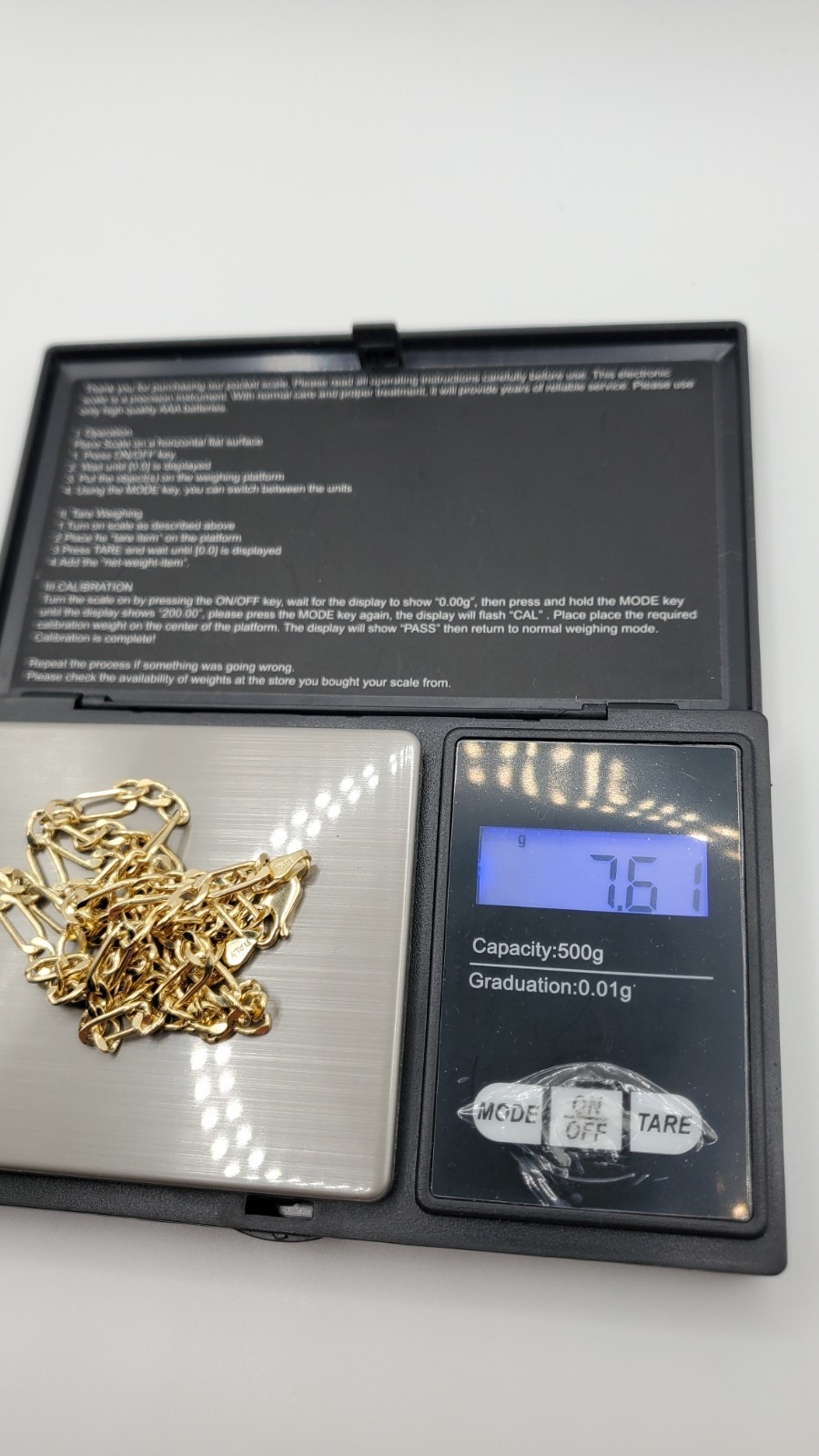10K Yellow Gold Figaro Chain Necklace 4.3mm 24″ Men Women Italy, NEW