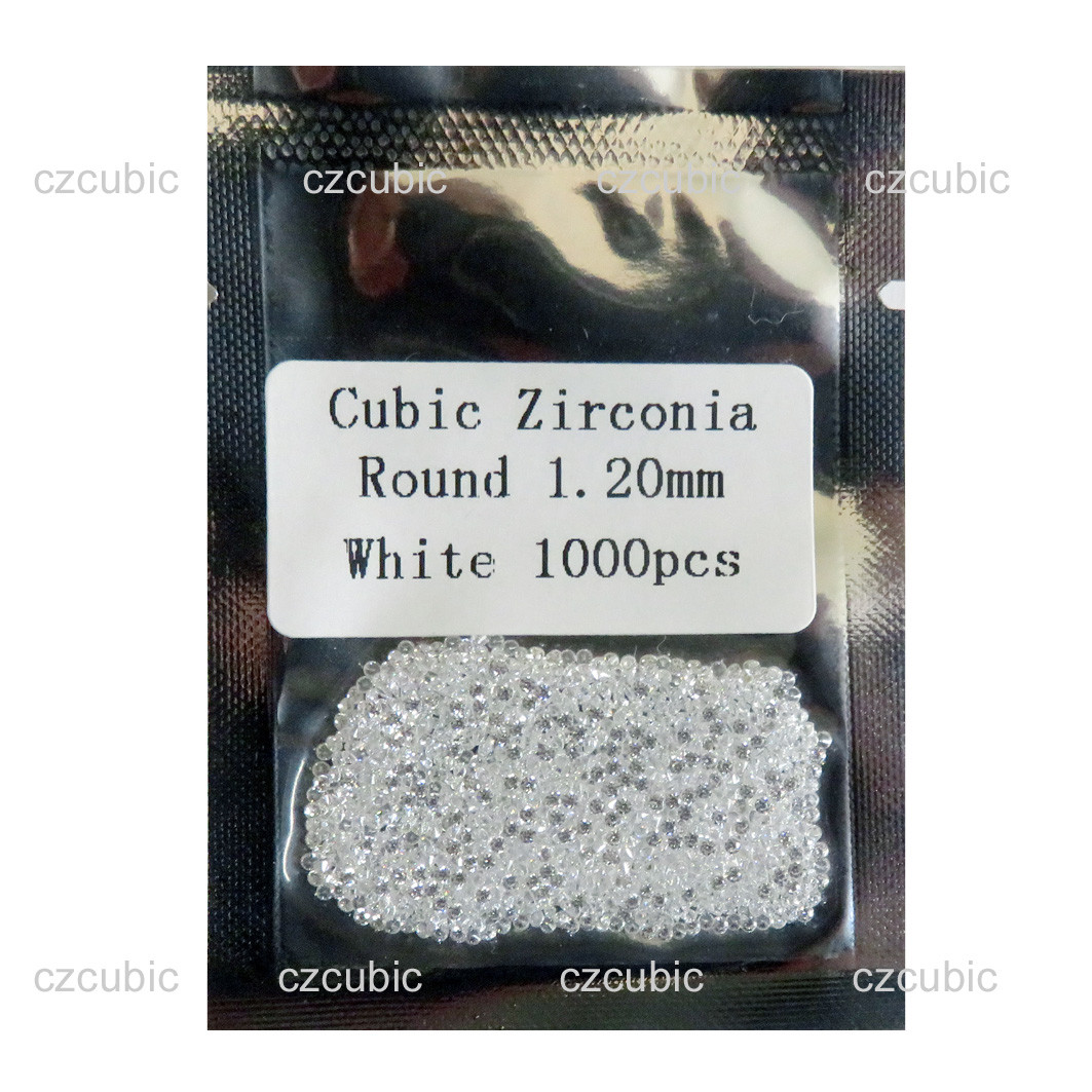 1000 PCS ROUND CUBIC ZIRCONIA/CZ LOOSSE STONE 5A QUALITY 0.80-2.50 MM FREE SHIP