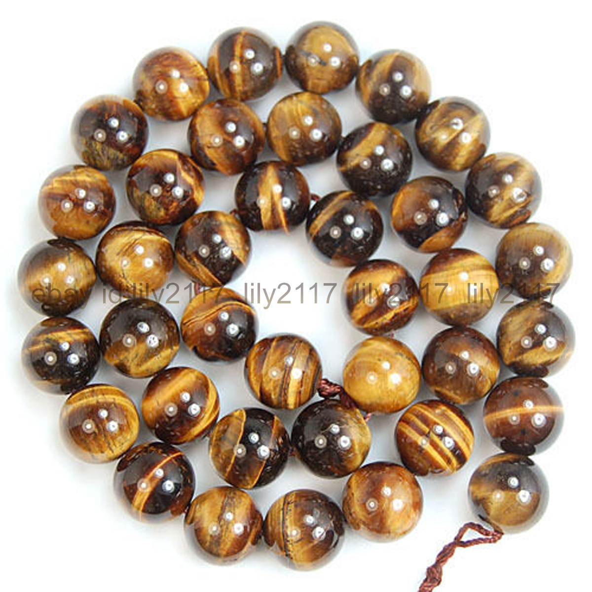 Natural Yellow Tiger’s Eye Gemstones Loose Beads 15″ 4mm 6mm 8mm 10mm 12mm 14mm