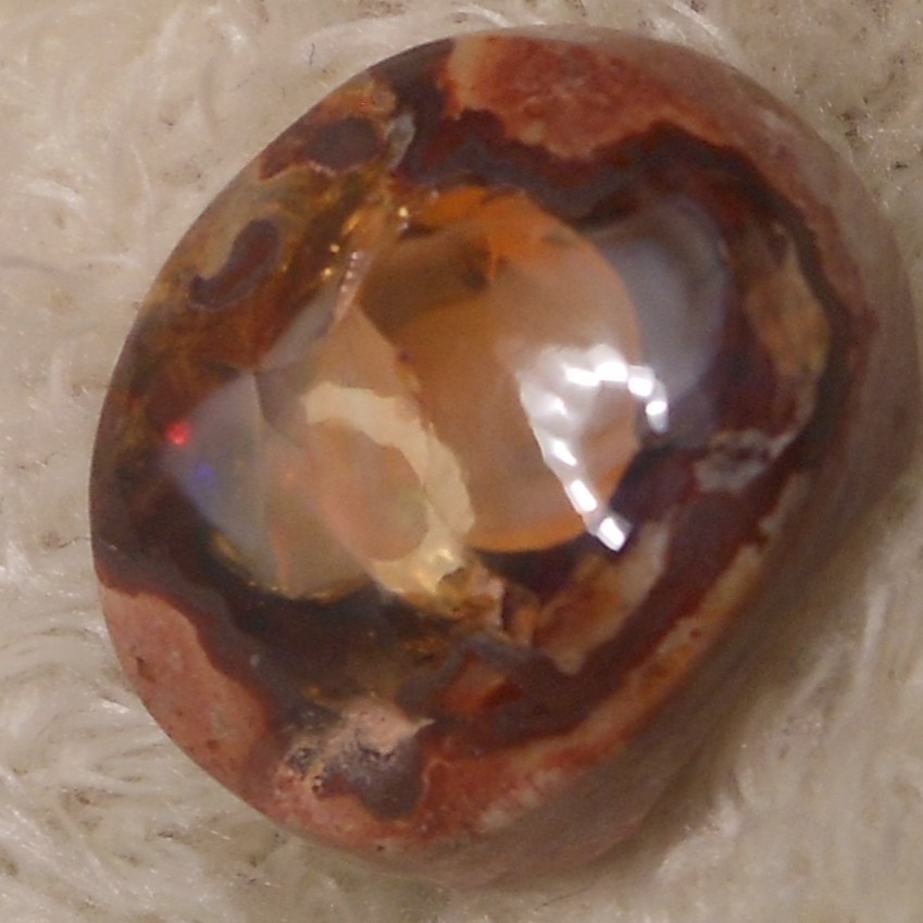11.70ct Mexican Fire Opal 17x14x7mm Natural Earth-Mined Stone