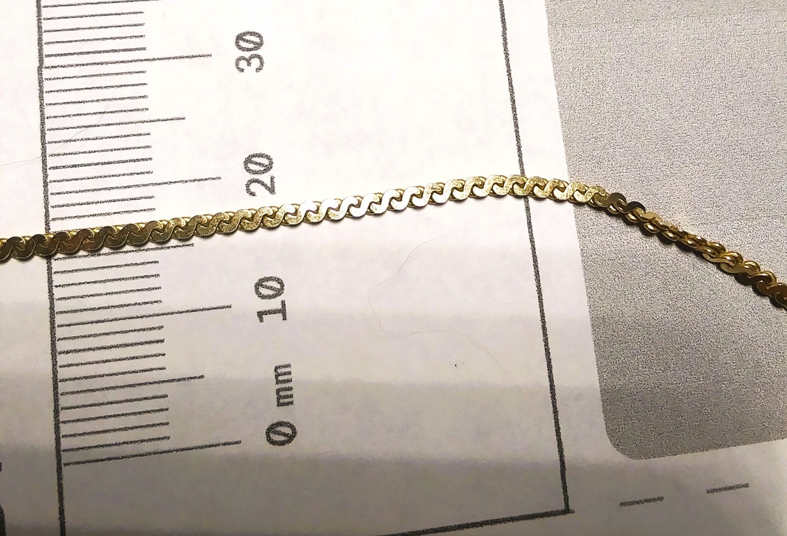 Solid 14k Yellow Gold Serpentine Snake S Chain Bracelet 7.5″ 2mm 2.2g Italy