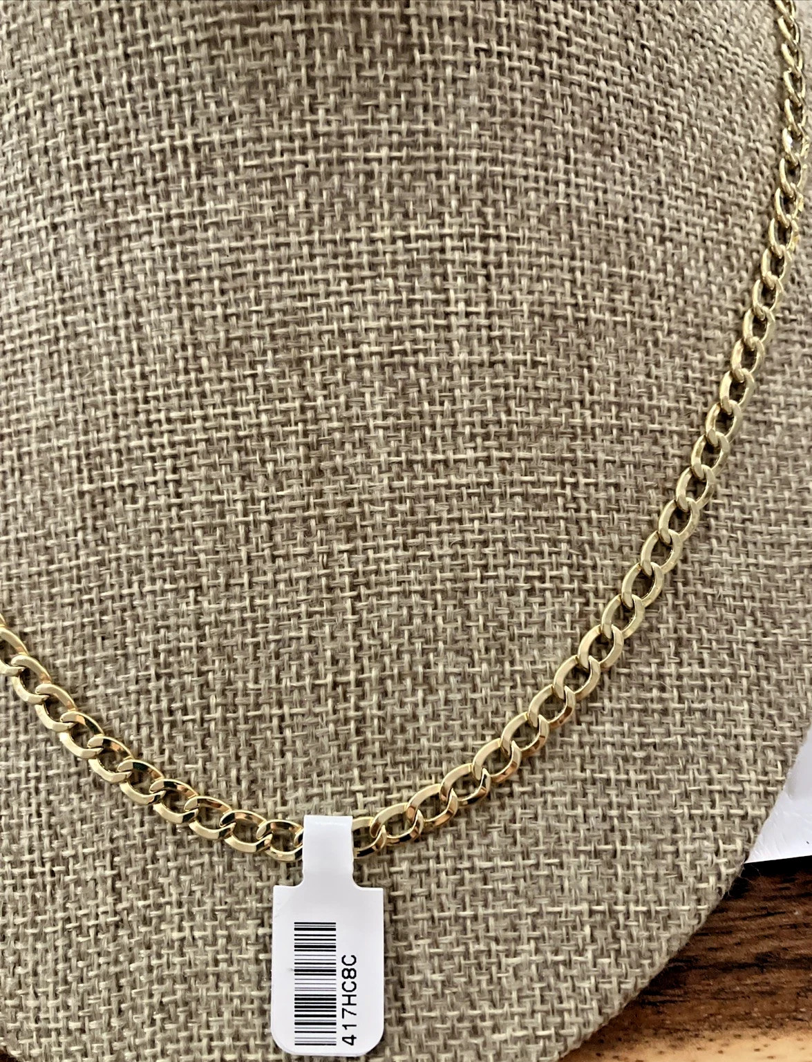 10kt Real Gold Curb Link Semi-Solid/Hollow Chain 8grams 5mm 22” Starz Brand NWT