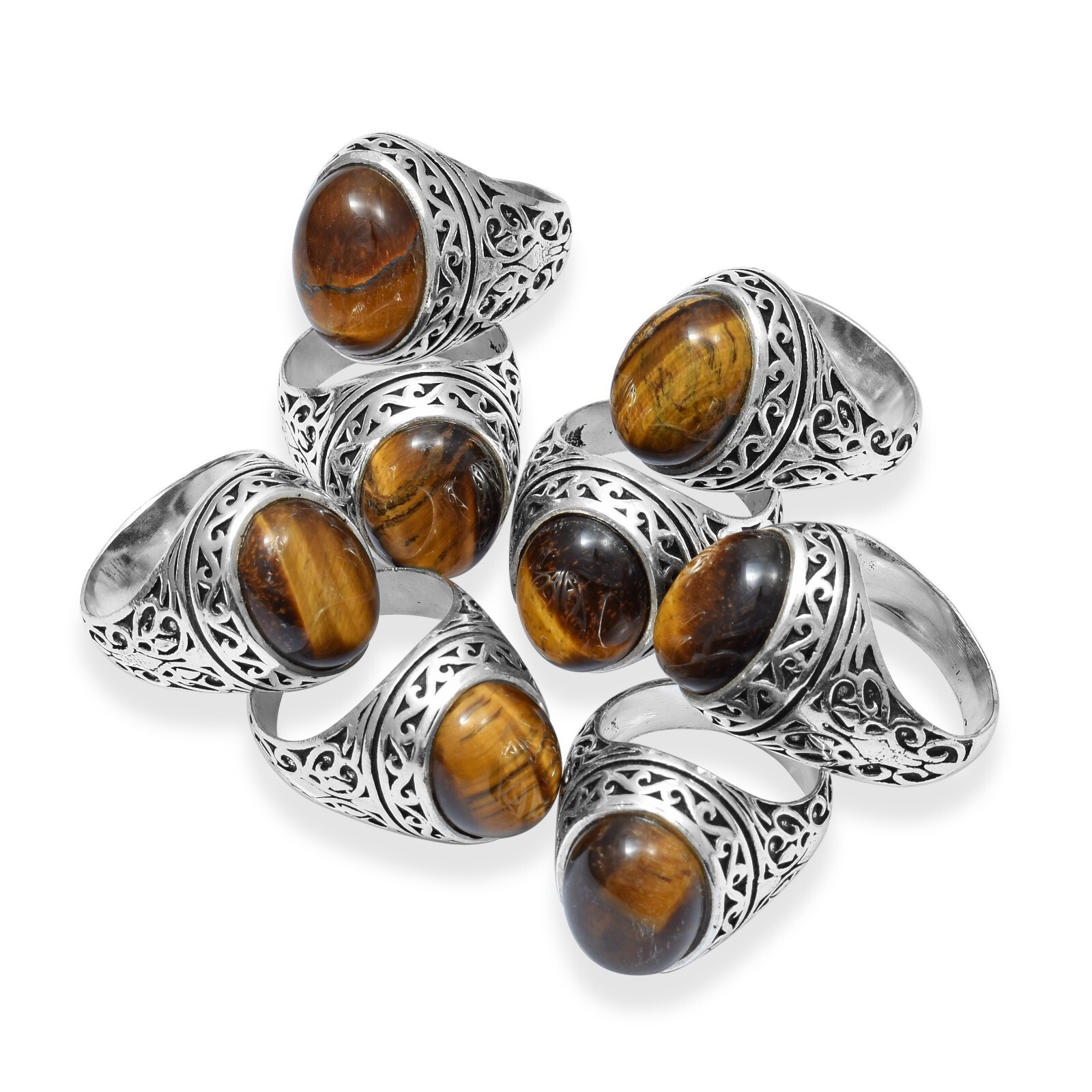 Tiger Eye Gemstone Ethnic Handmade Ottoman Arabic Style Ring All Size Available