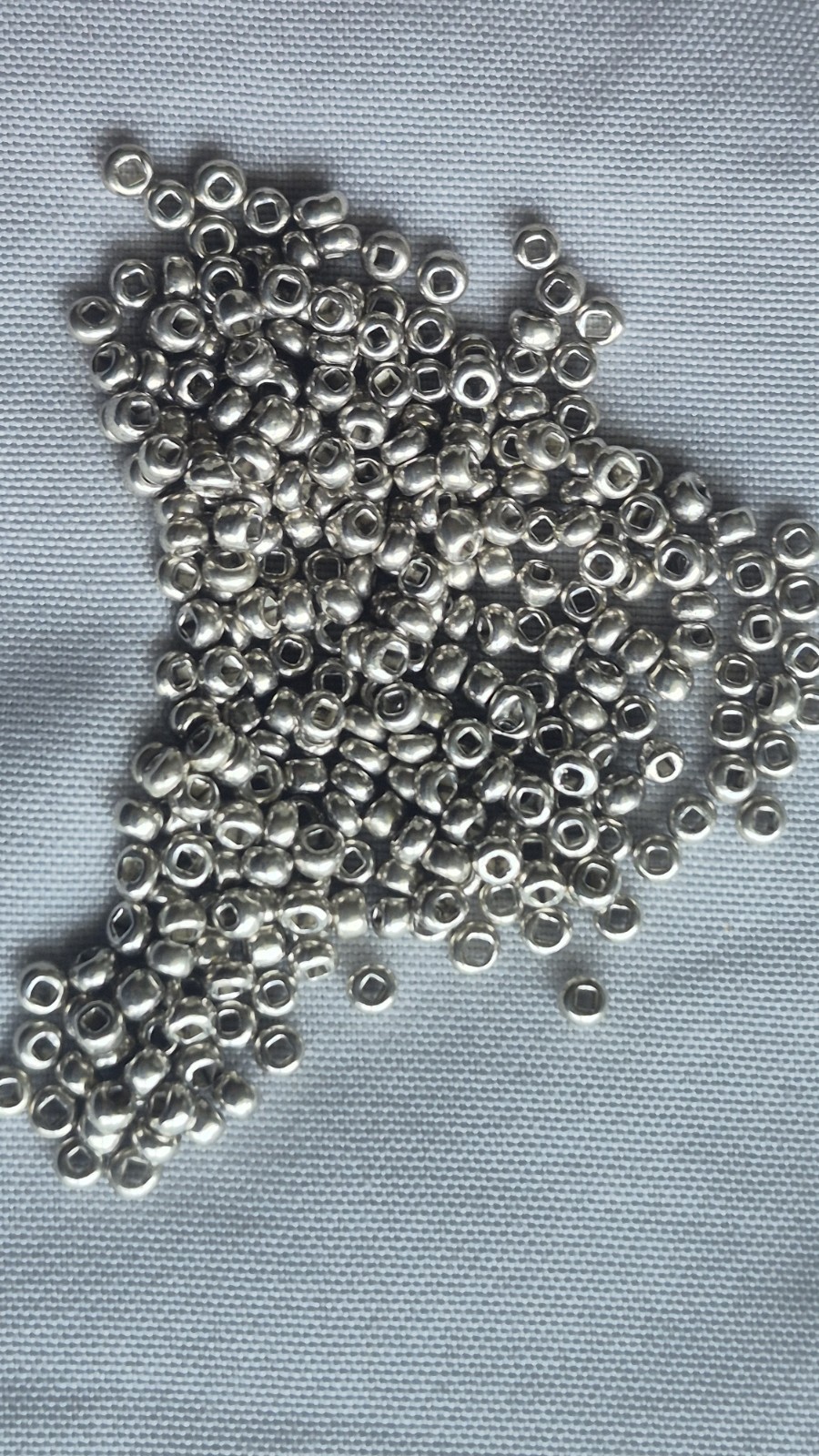 Vintage Silver Tone Spacer Beads Lot 136g | Thousands of Tiny Round Square Hole