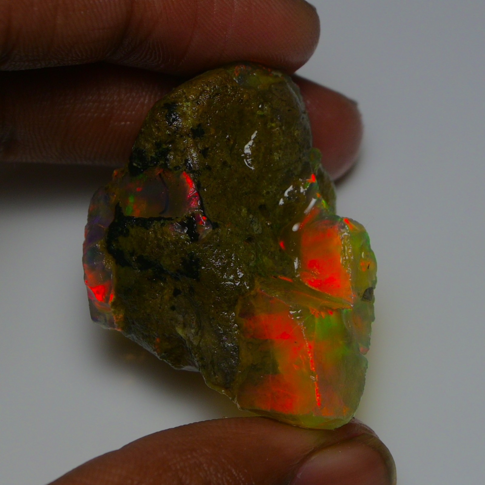 Stunning Ethiopian Opal Rough 84.05 Cts, Large Oil Opal Specimen Natural Opal