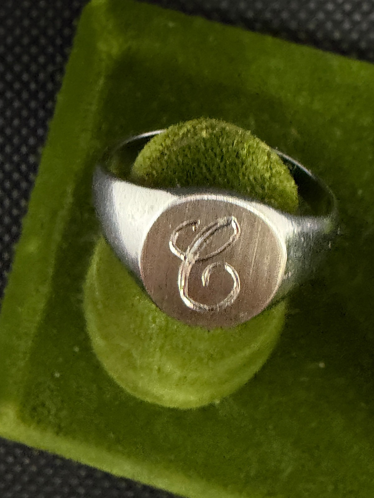 Vintage 10KT Gold Filled Stamped & Engraved Monogram “C” Ring Sz 6 VARGAS Brand