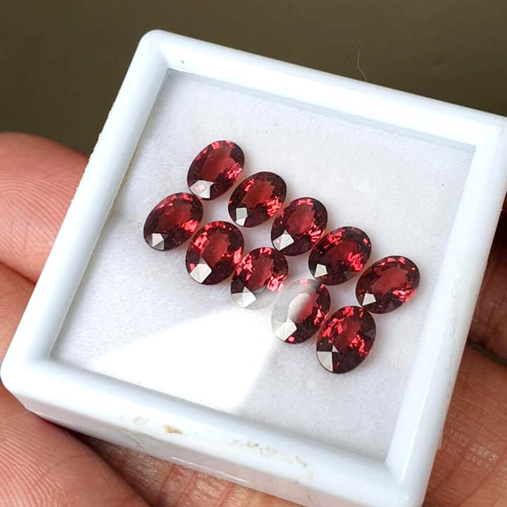 2PCS Oval 7x5mm Ravishing Color! NATURAL AAA PURPLE PINK RHODOLITE GARNET