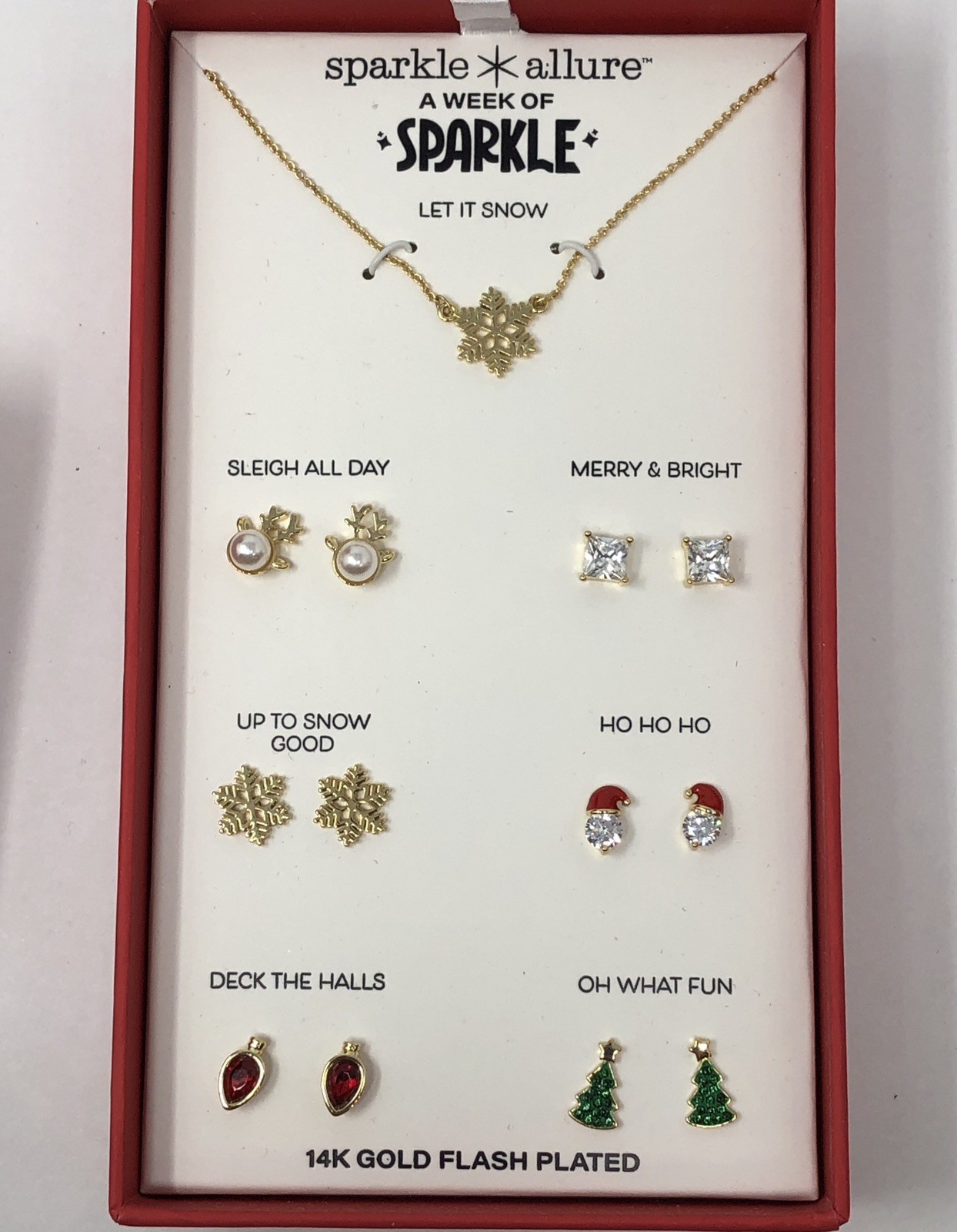 Sparkle Allure Jewelry Set Earrings & Necklace Christmas – NIB New in Box
