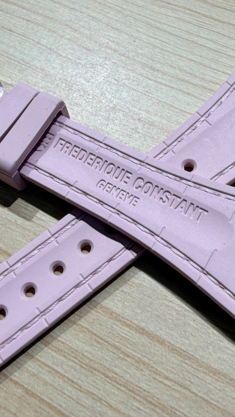 21.5mm genue frederique constant pink rubber band fc-310vd2nh2b