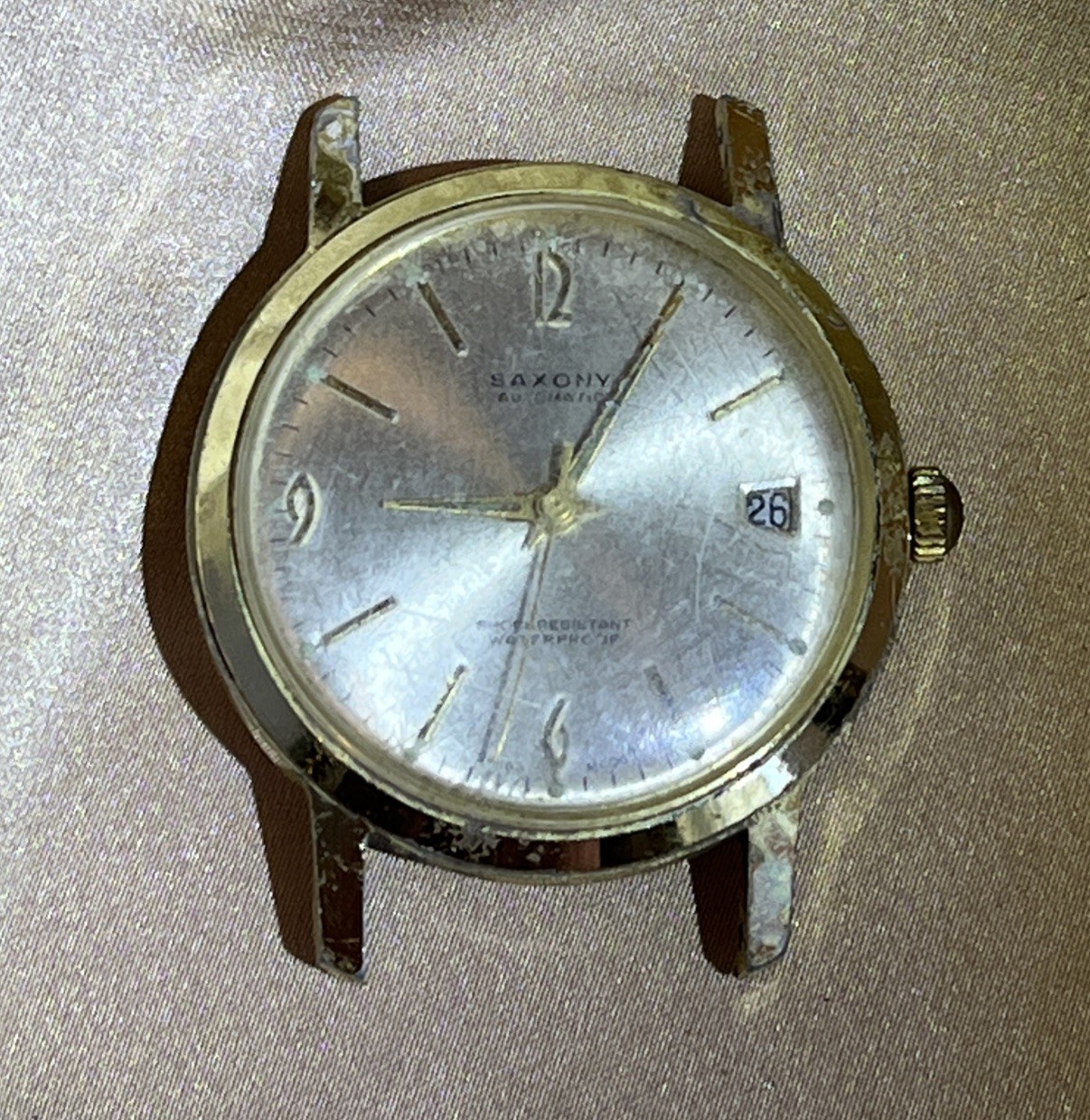 1960s Saxony Watch Co. Automatic Watch – One Jewel – For Parts Not Working