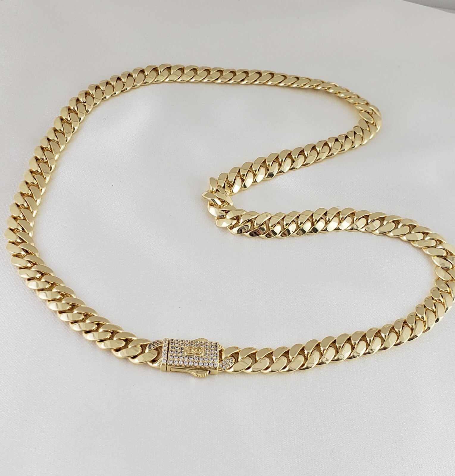 Men 14K Gold Plated Cuban Link Chain Necklace 20″
