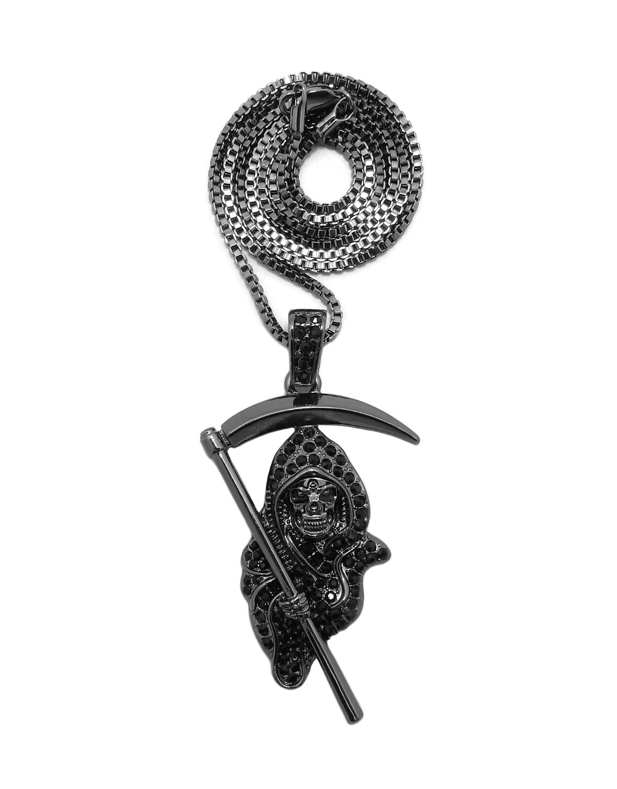 Grim Reaper The Lord of Death Pendant 18 to 27 inches Chain Necklace XZ437