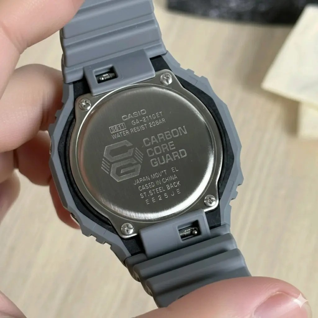 ​Casio G-Shock GA-2110ET-8A “CasiOak” Grey – Carbon Core Guard