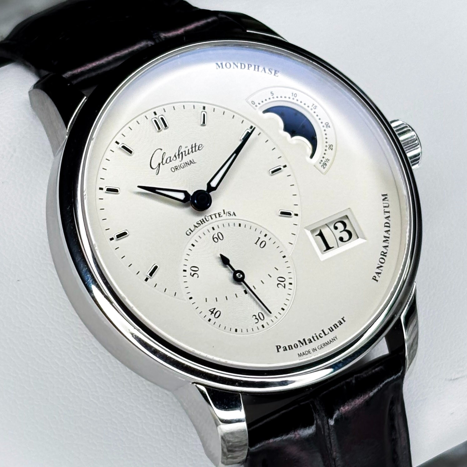 2022 Glashütte 40mm PanoMaticLunar Moonphase 1-90-02-42-32-61 with box & papers