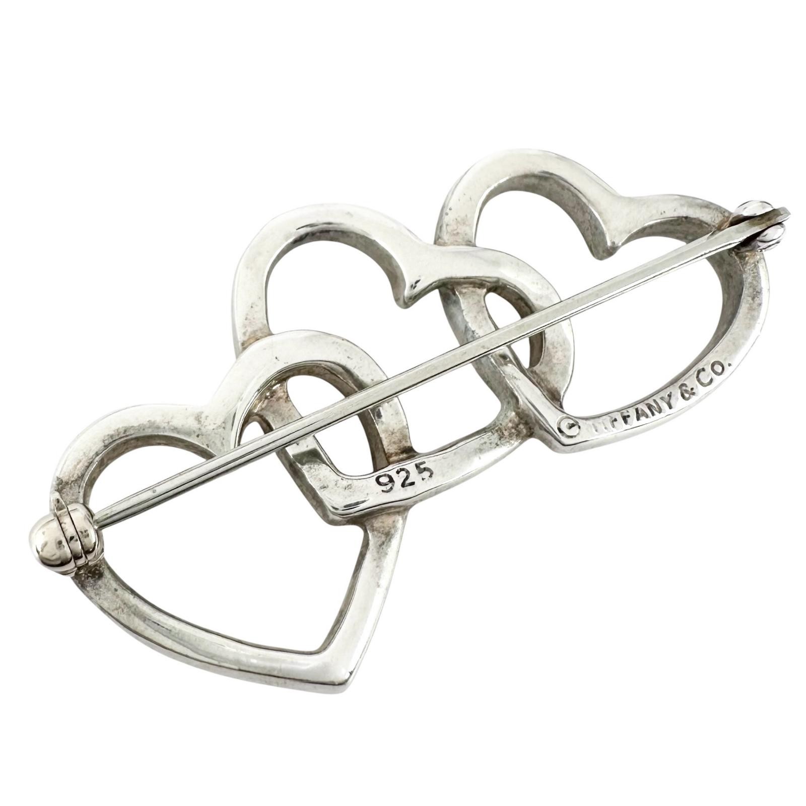 TIFFANY&Co. Triple heart Brooch Silver925 Women