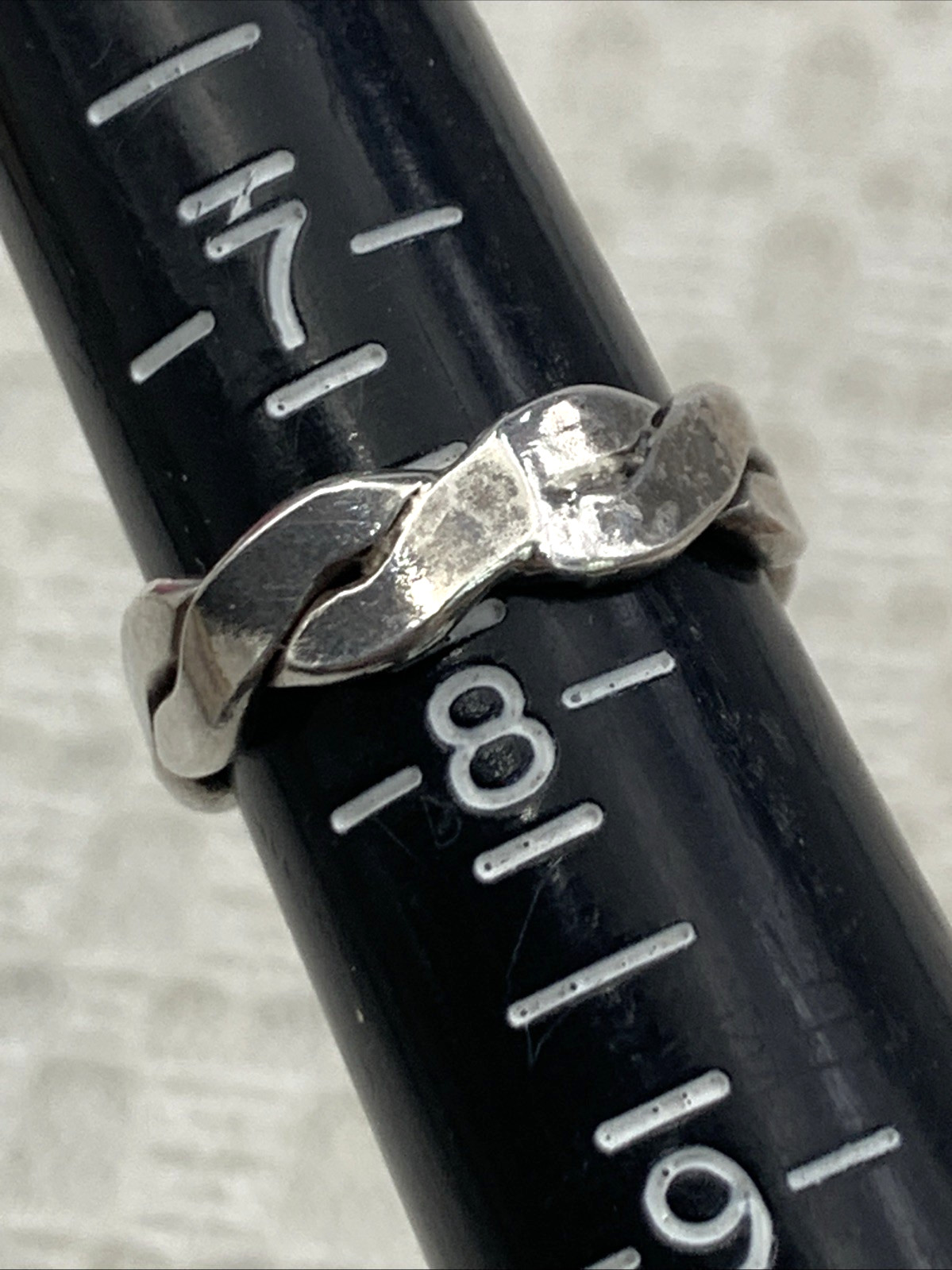 Sterling Silver Minimalist Braided Band Style Ring Size 7.75 5g