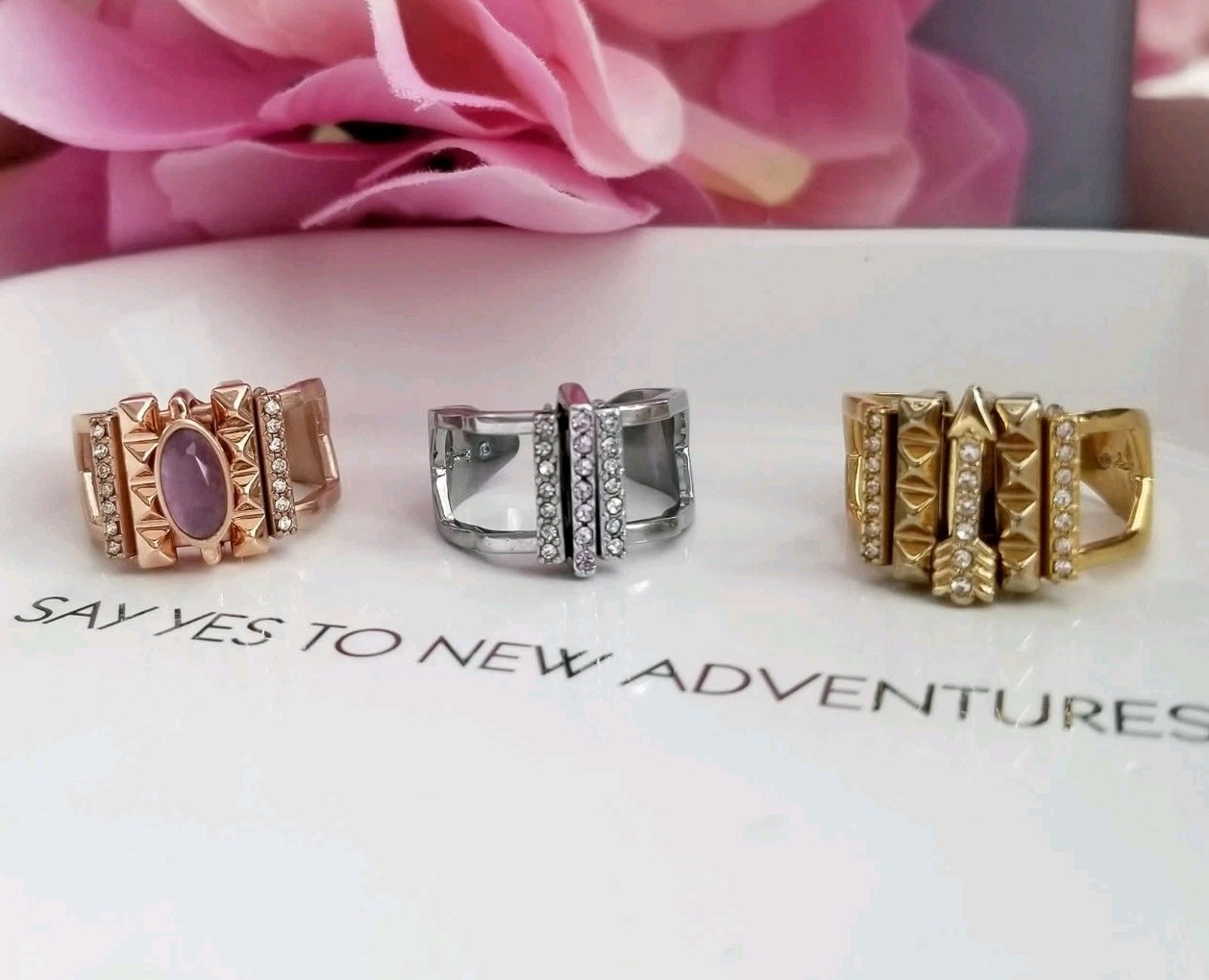 KEEP Collective SILVER RING Size M/L 7-9 Adjustable Charm Key Keeper NEW