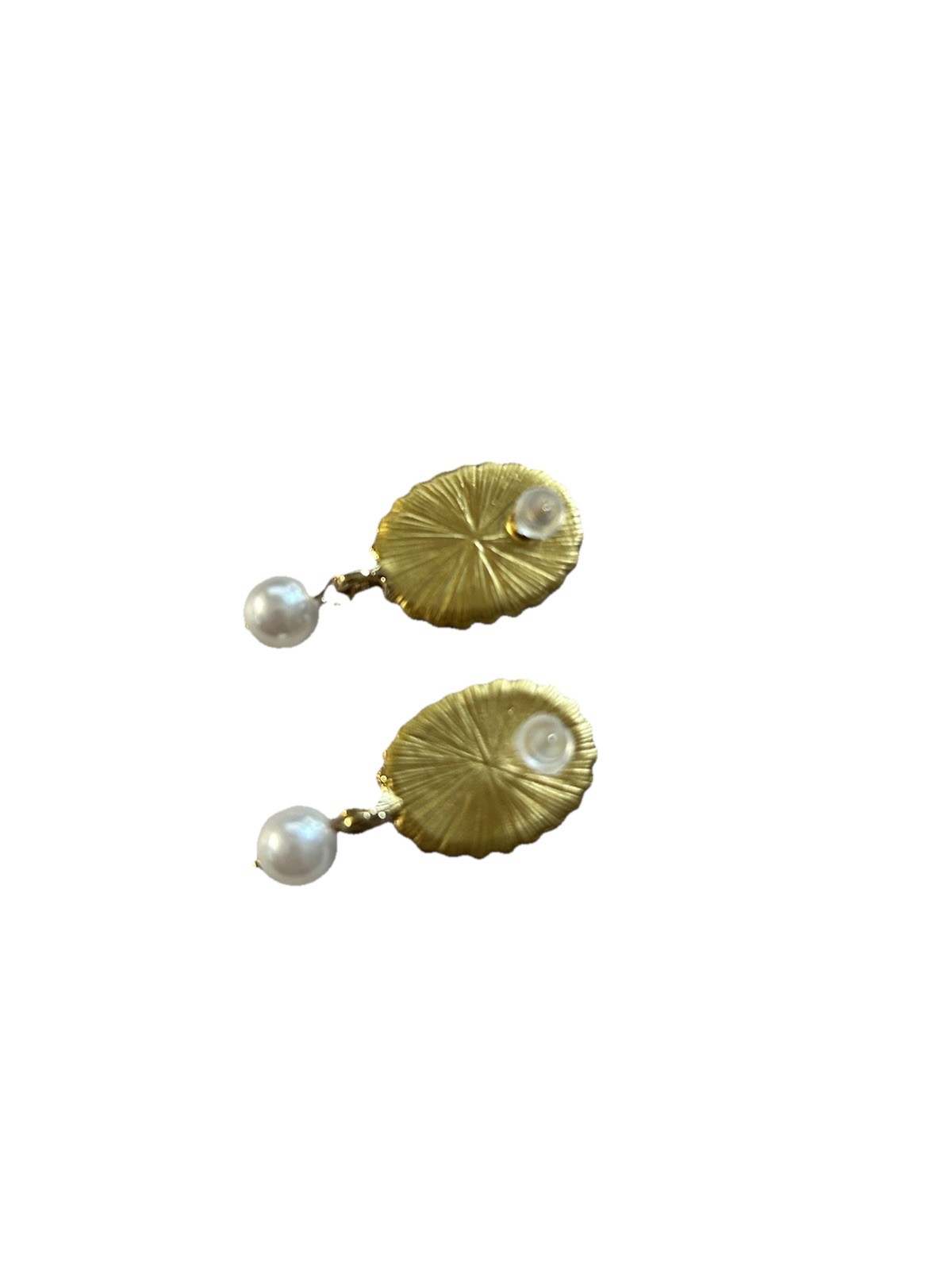 Lady Cameo Vintage Style Pink Pearl White Gold-Plated Dangle Earring ER1487
