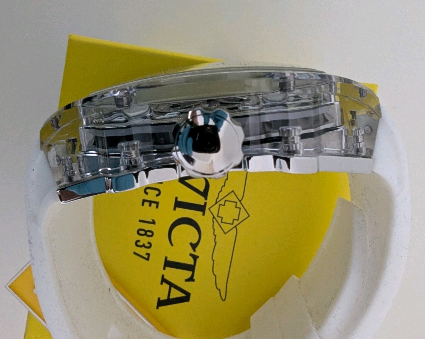 Invicta Racing Cyclone Watch 48.5mm White 48447/Invicta Iced Out Cuban Chain