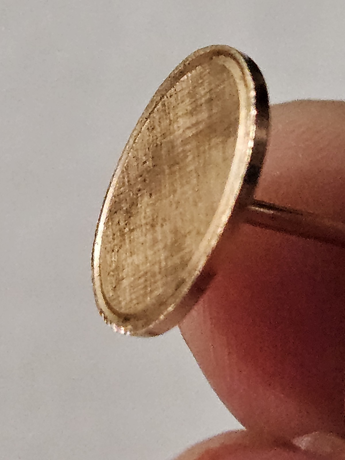 Vintage Ralph Destino 14K Gold Filled Classic Minimalist Textured Oval Tie Pin